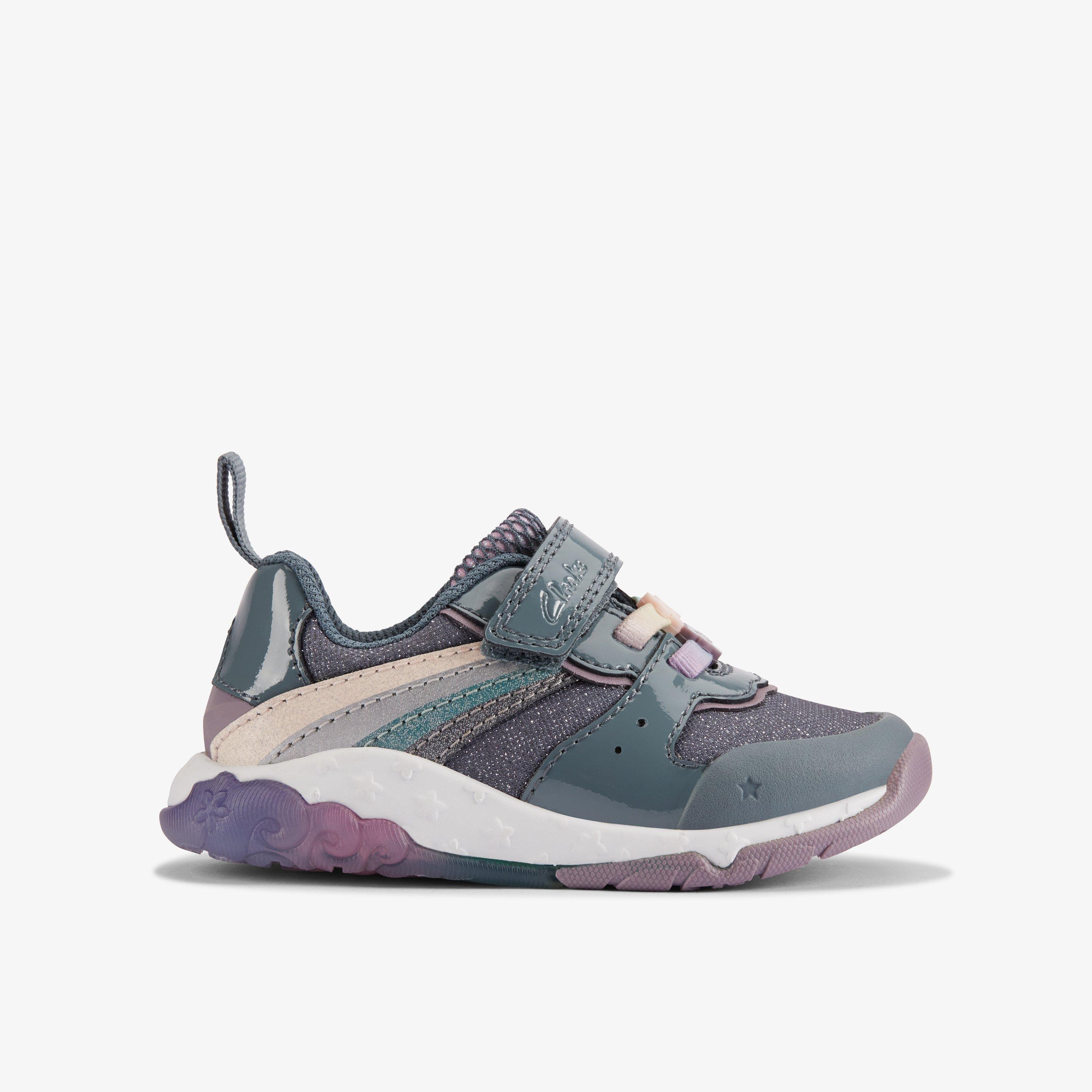 Tidal Star Toddler Blue Multicolour Trainers Riptape, view 1 of 7