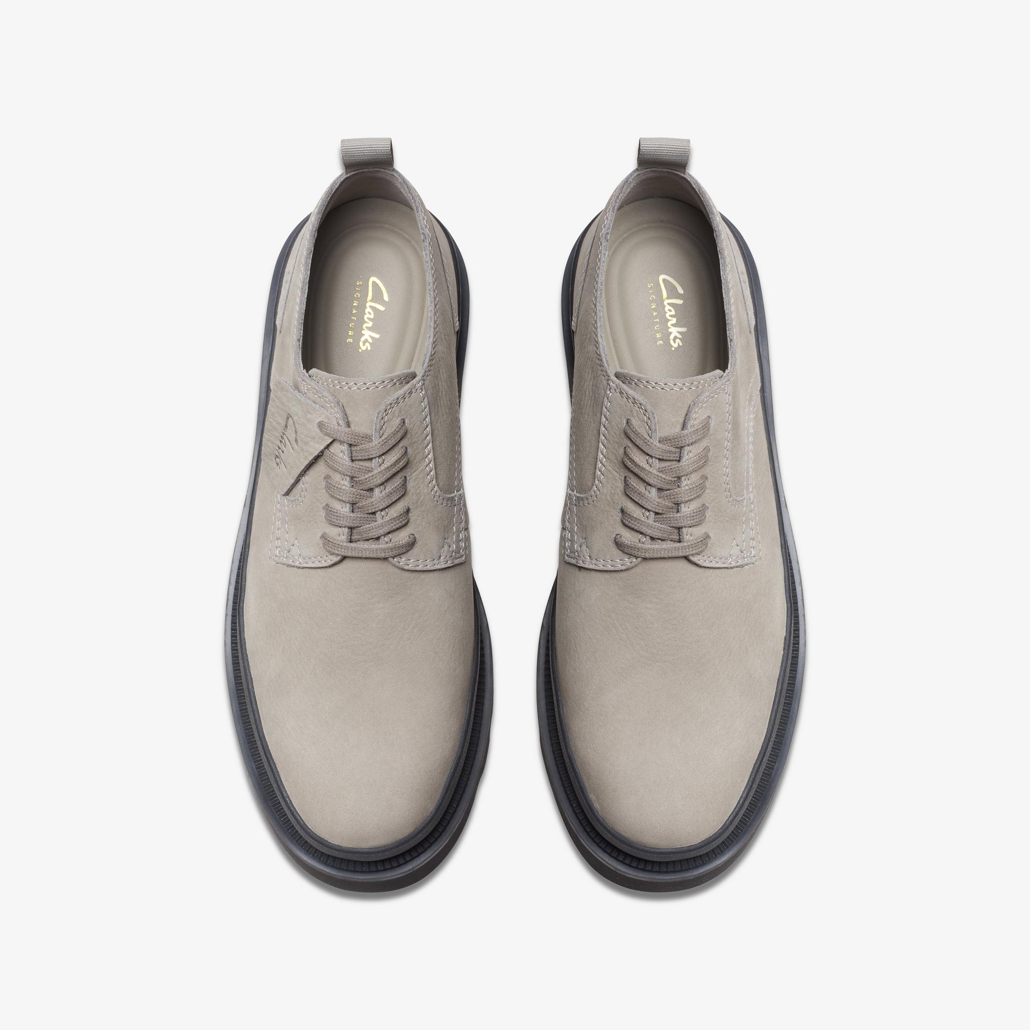 Chaussures Oxford en nubuck gris avec dentelle Badell, vue 6 de 6