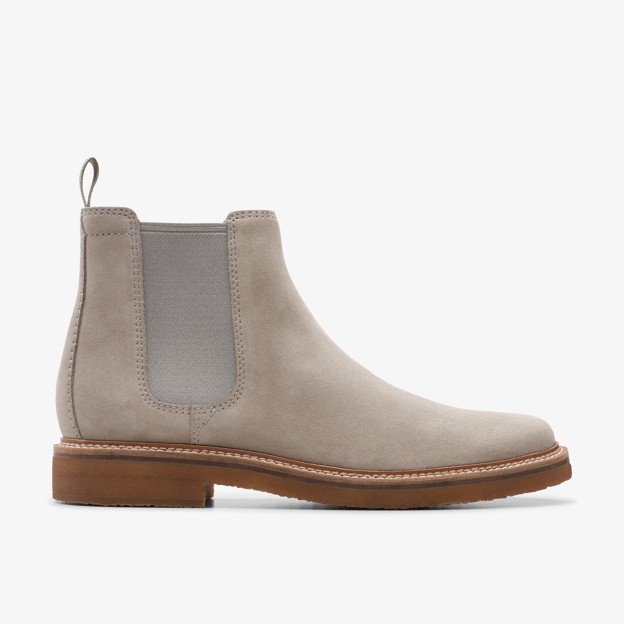 Clarkdale Easy Grey Chelsea Boots, view 1 of 8