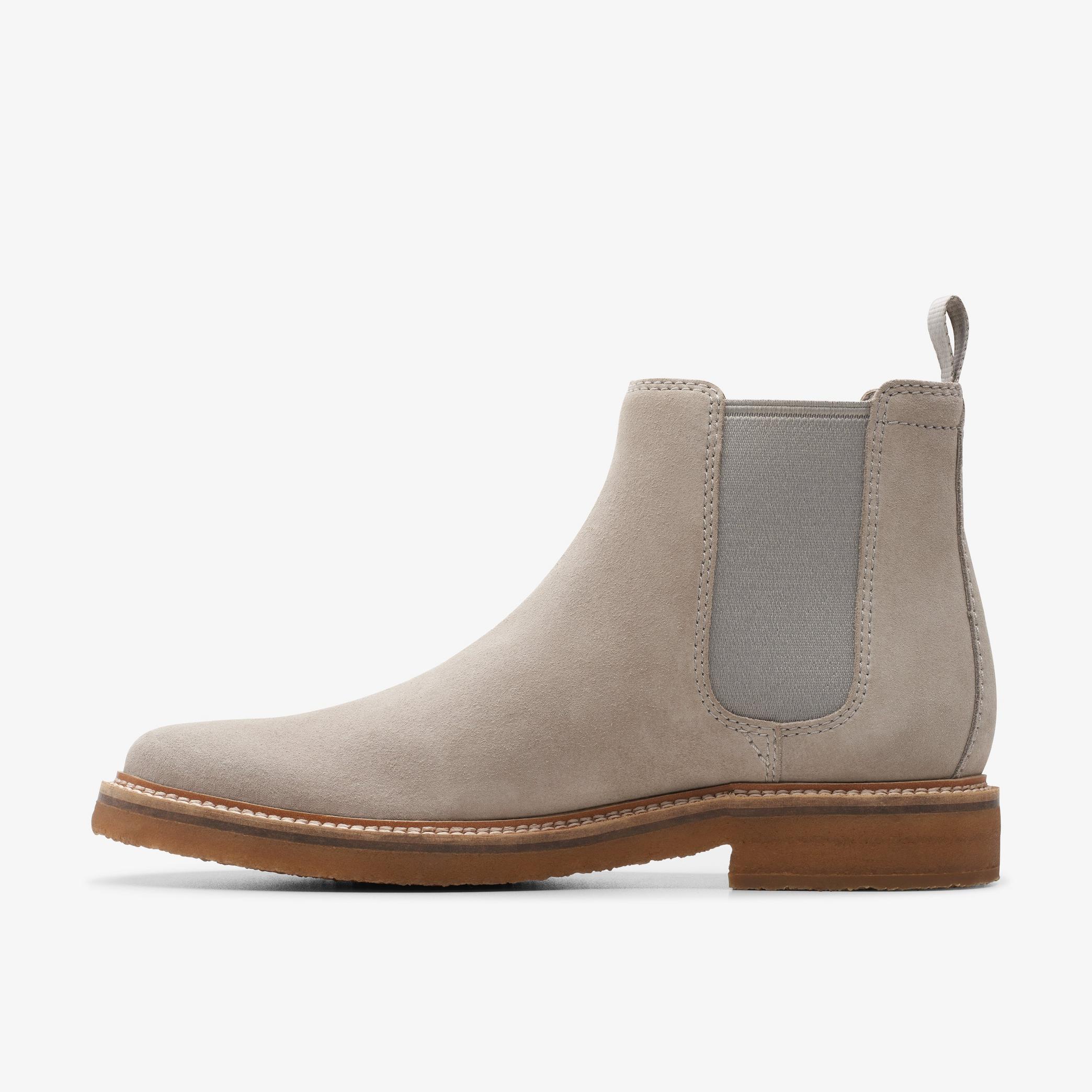 Clarkdale Easy Grey Chelsea Boots, view 4 of 8