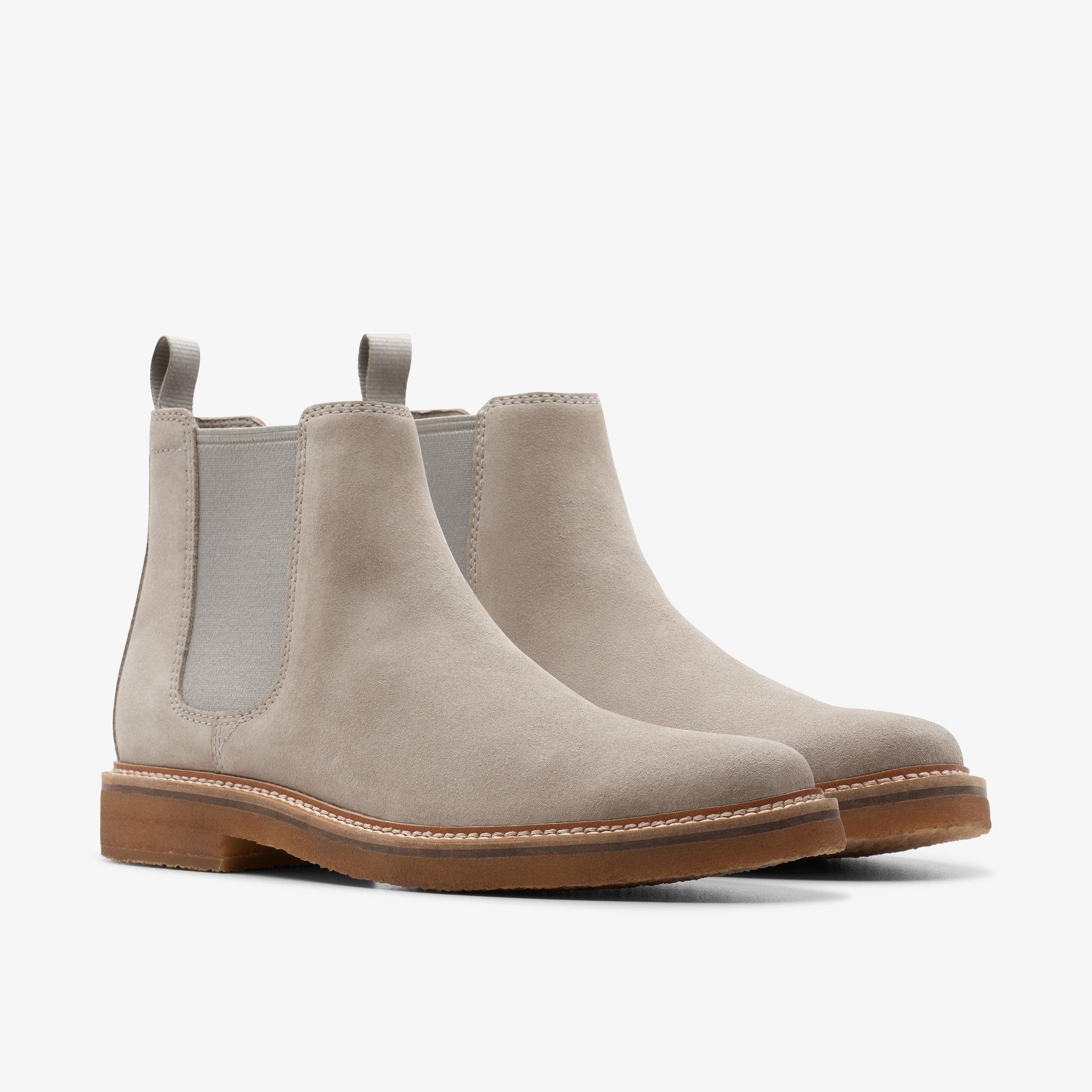 Clarkdale Easy Grey Chelsea Boots, view 6 of 8