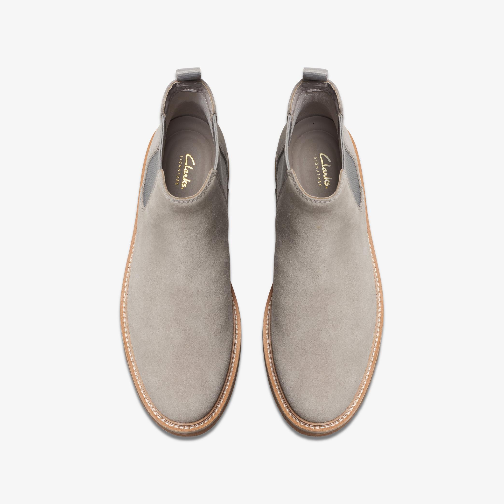 Clarkdale Easy Grey Chelsea Boots, view 8 of 8