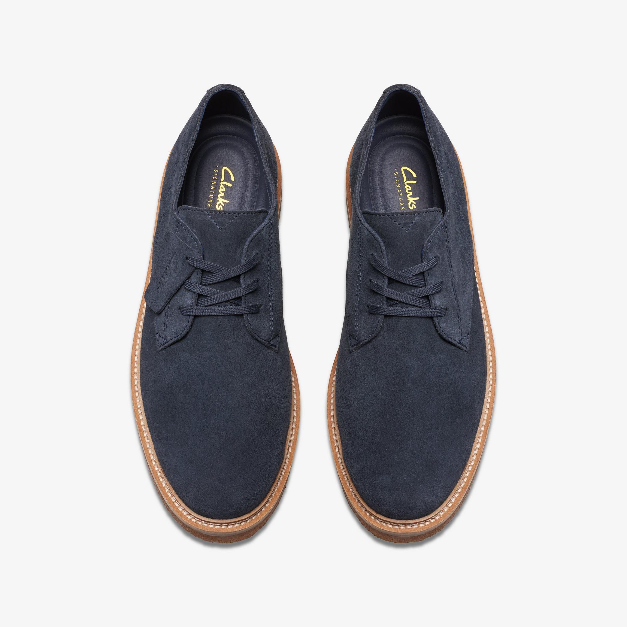 MENS Clarkdale Derby Navy Suede Oxford Shoes | Clarks US