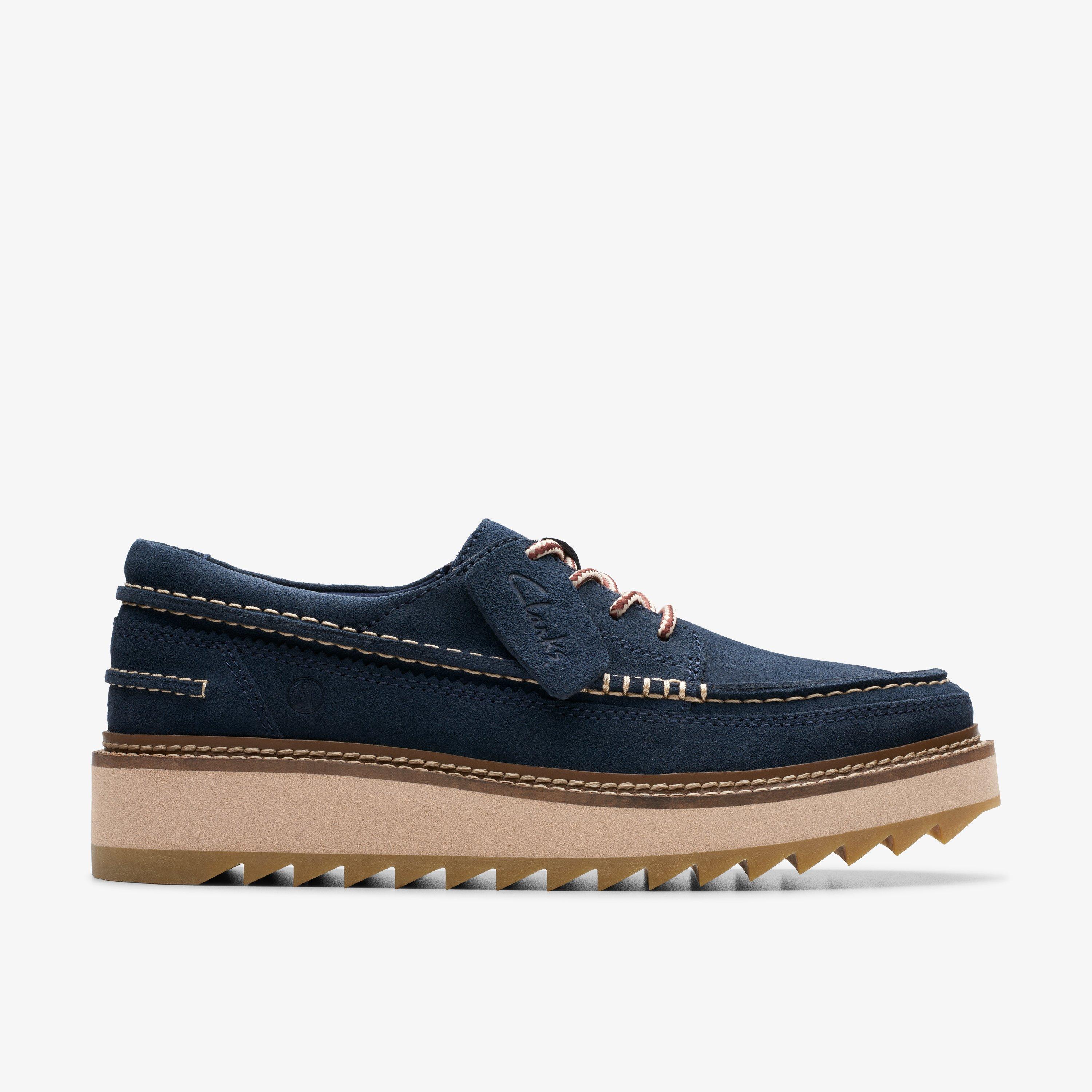 MENS Clarkhill Lace Navy Suede Moccasins | Clarks US