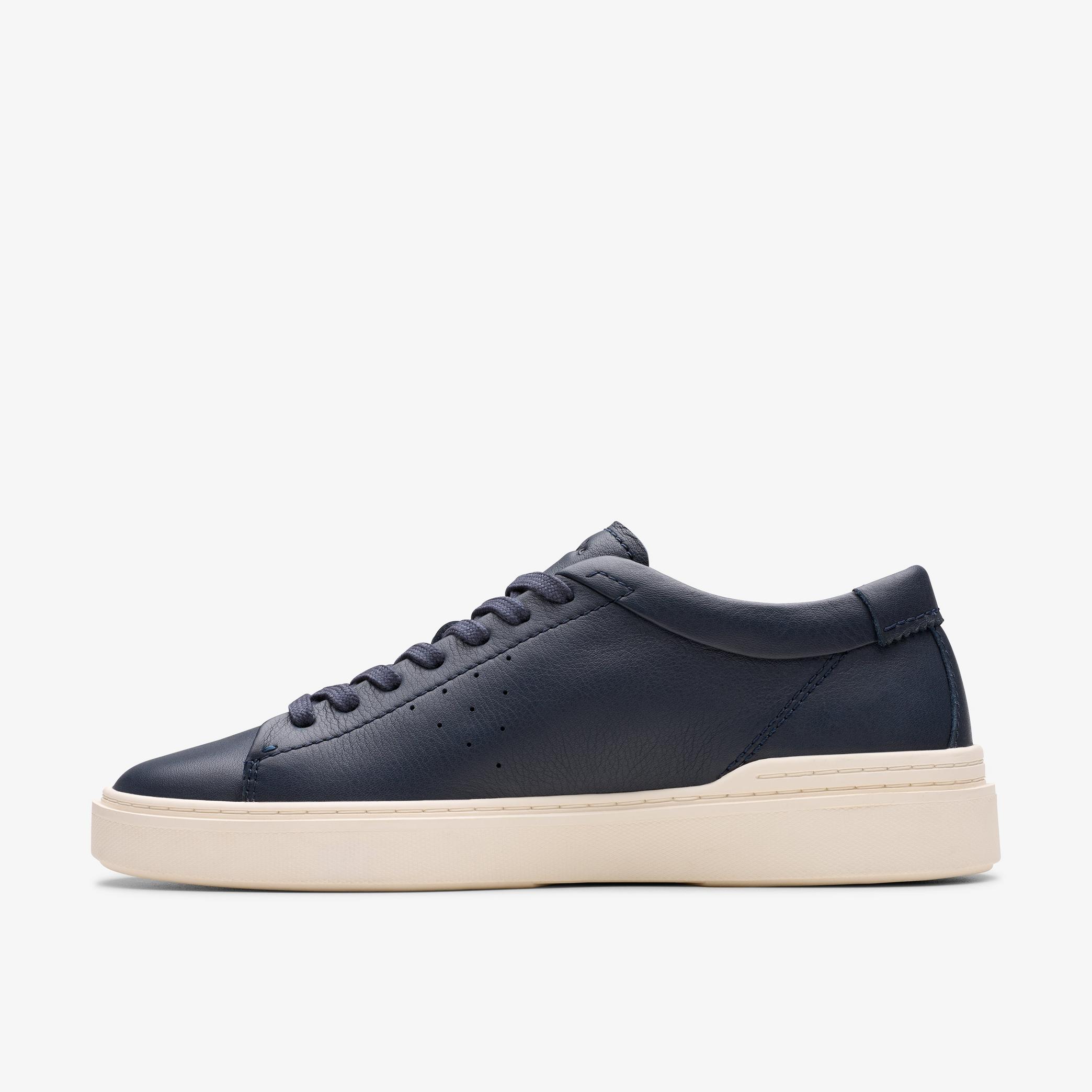 Mens Craft Swift Navy Leather Court Sneakers