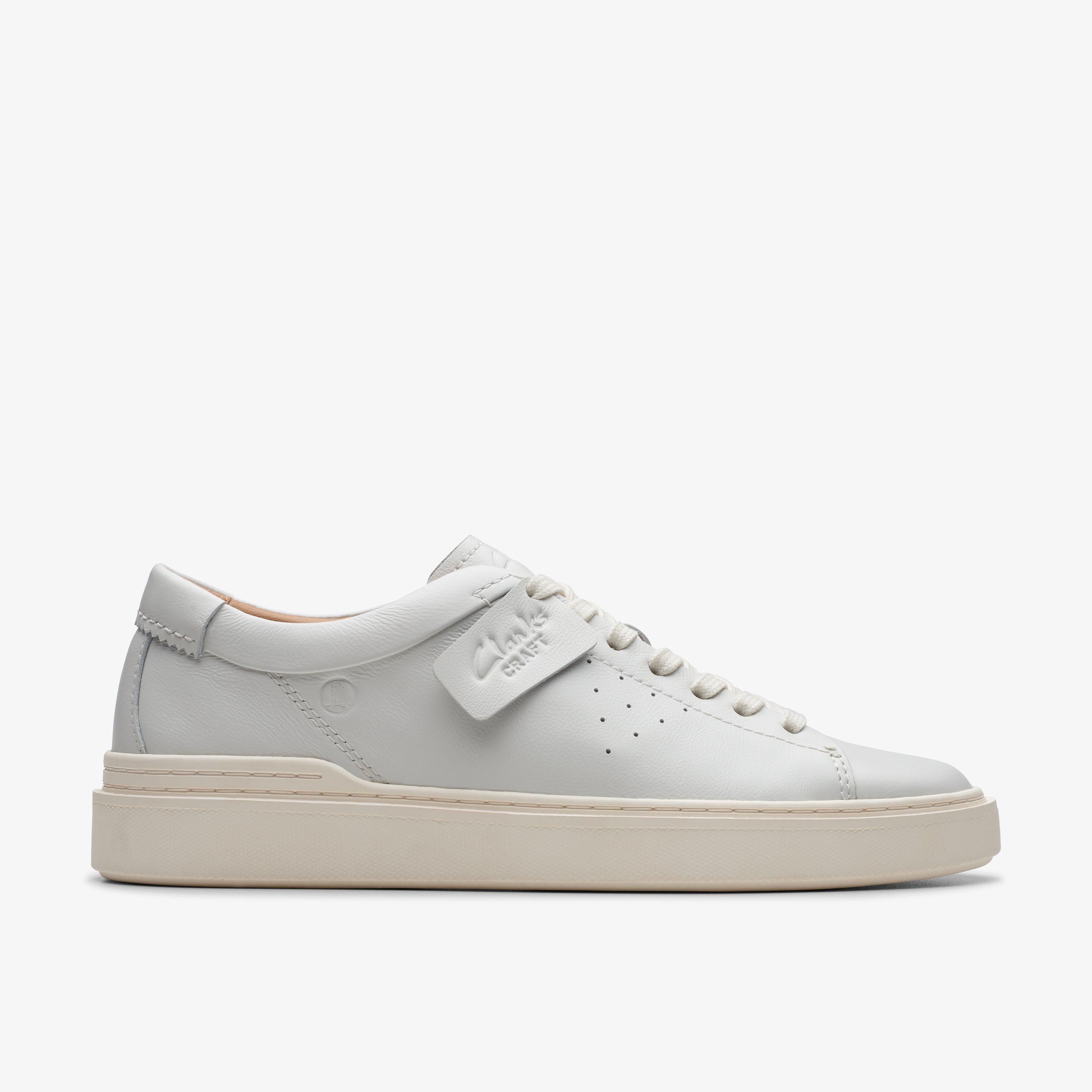 Clarks sneakers mens white on sale