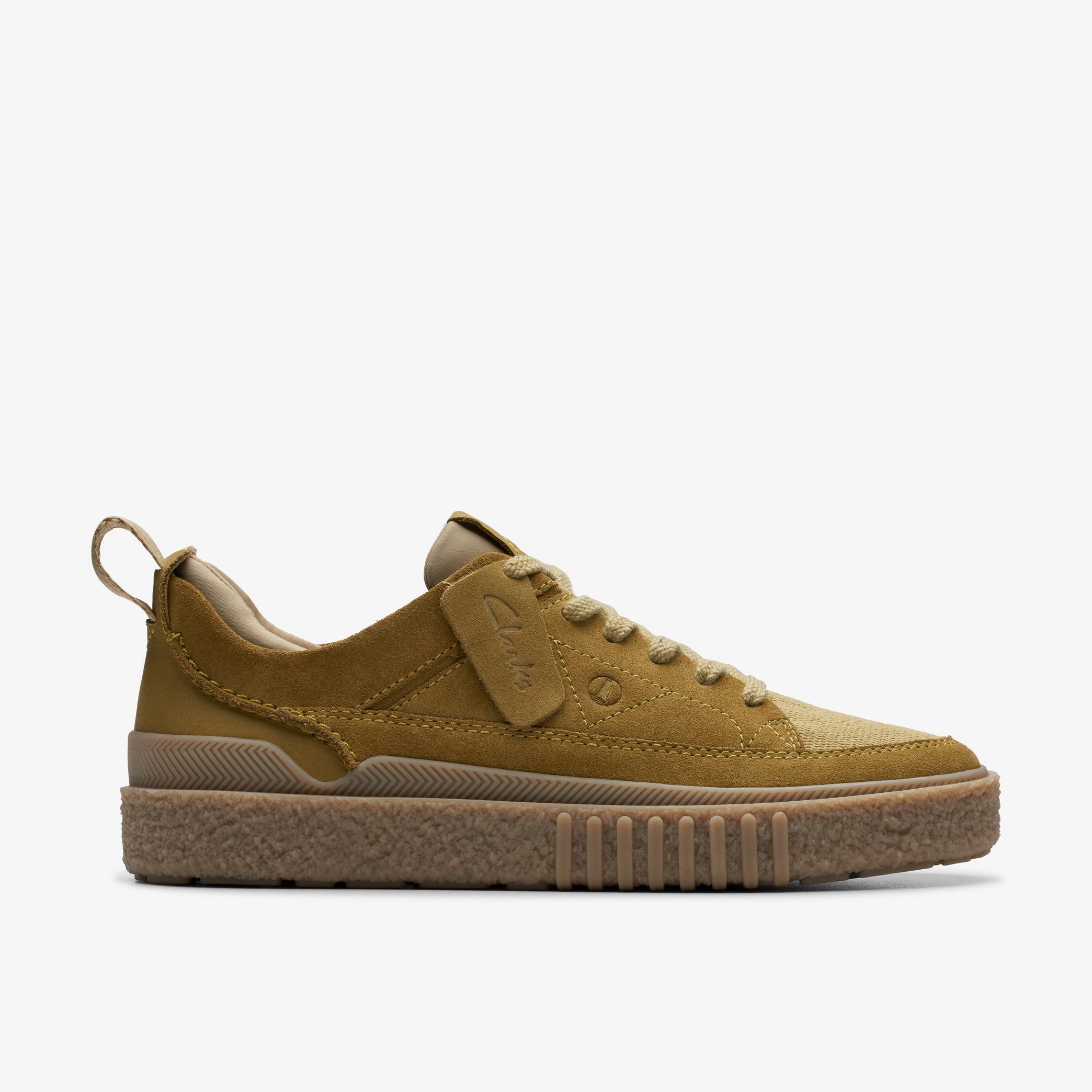 MENS Somerset Lace Light Olive Suede Sneakers | Clarks US