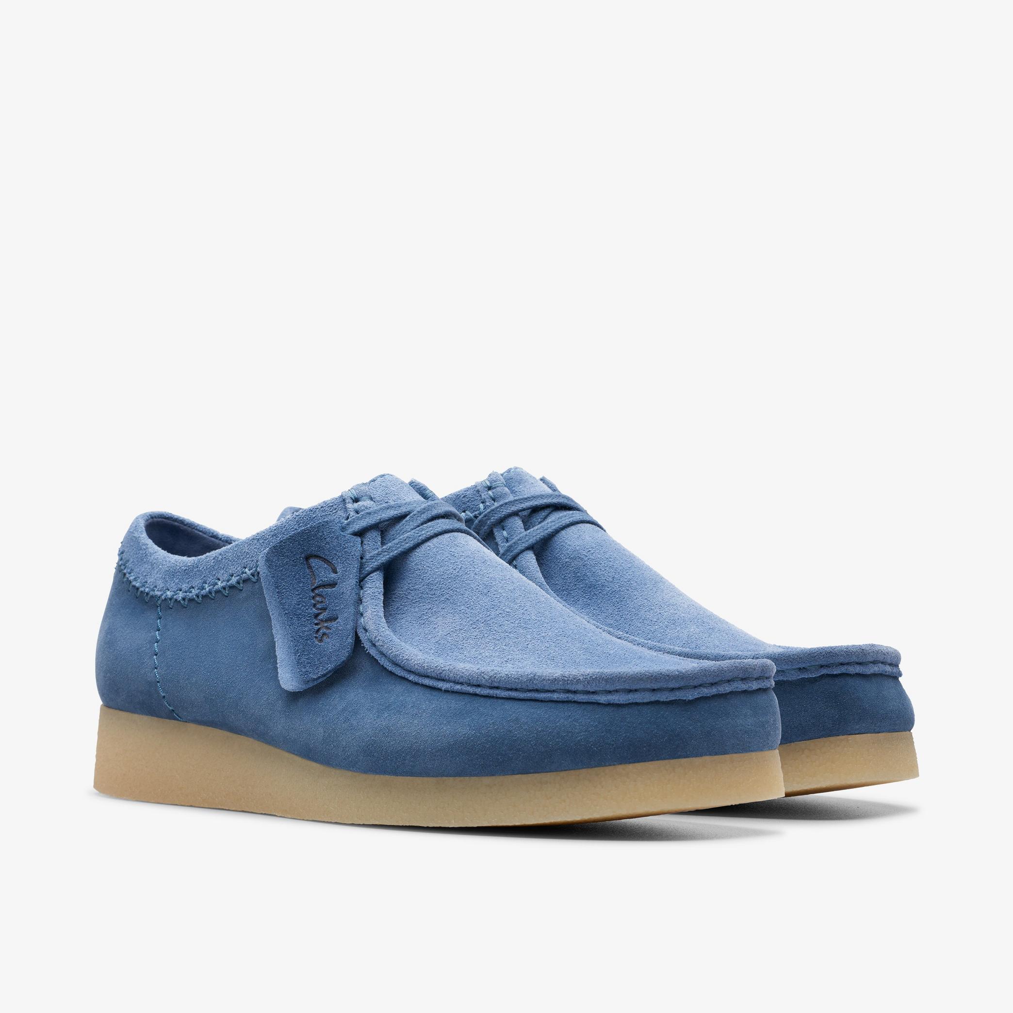Wallabee EVO Blue Suede Moccasins, view 4 of 6