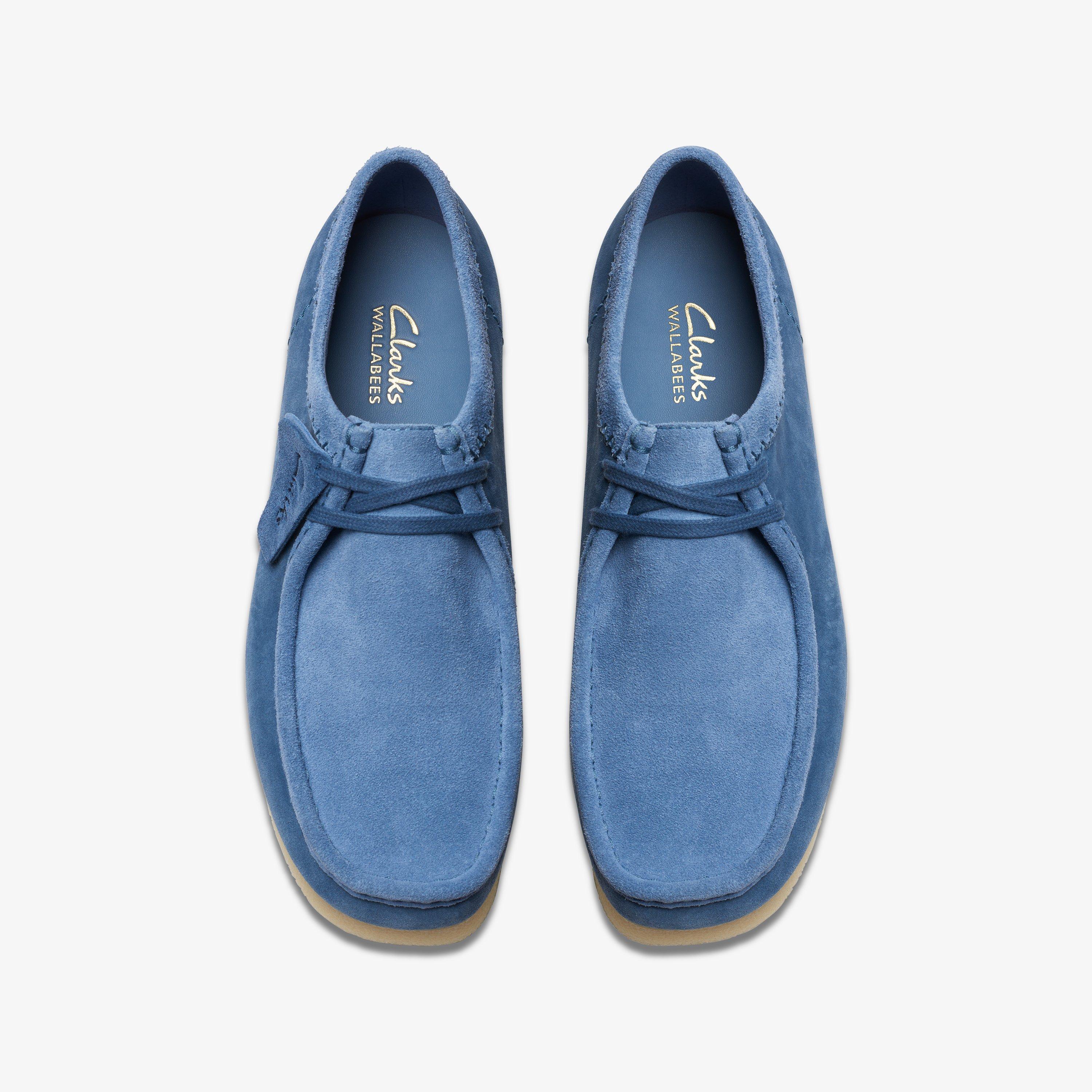 Mens Wallabee EVO Blue Suede Moccasins | Clarks US