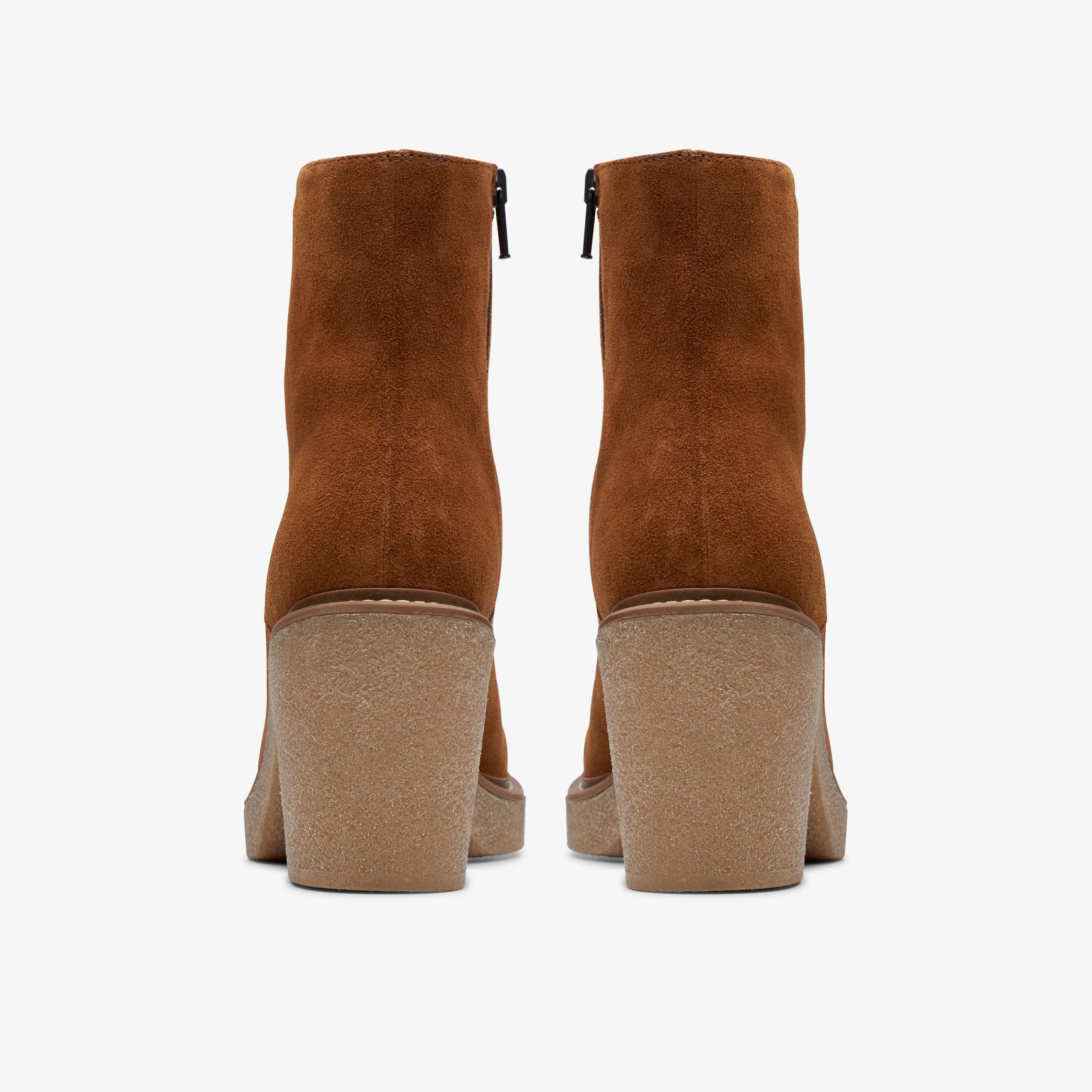 Womens Colden Up Dark Tan Suede Ankle Boots | Clarks UK