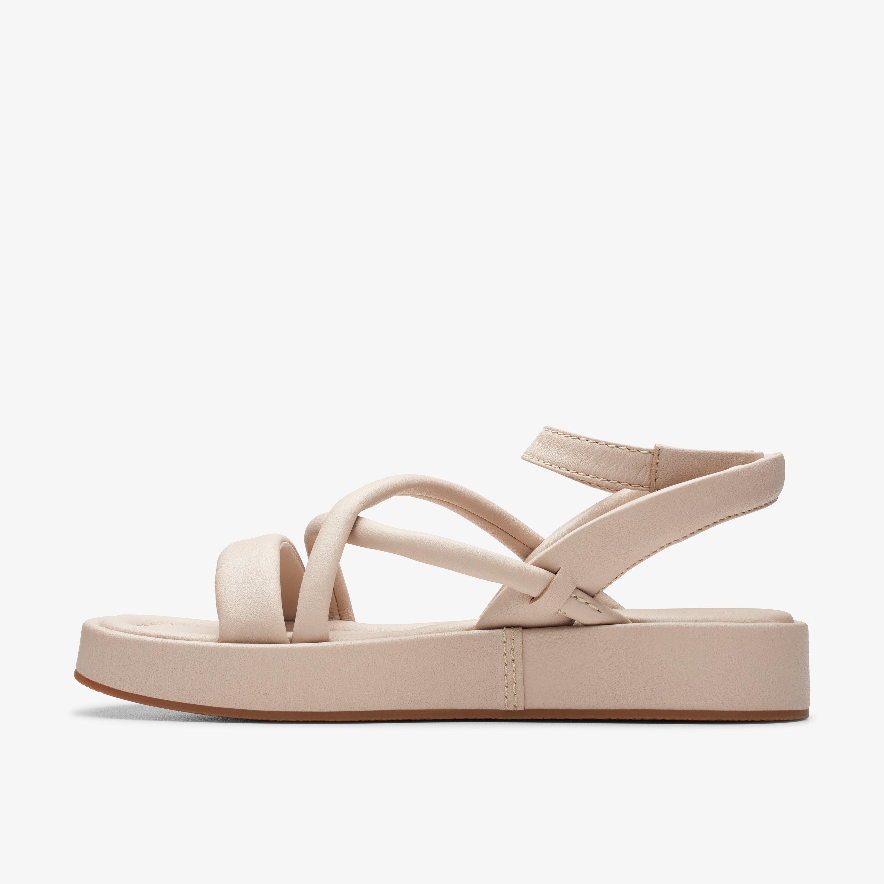Clarks Dames Alda CrossSandaal, Zwart leder, 41 EU