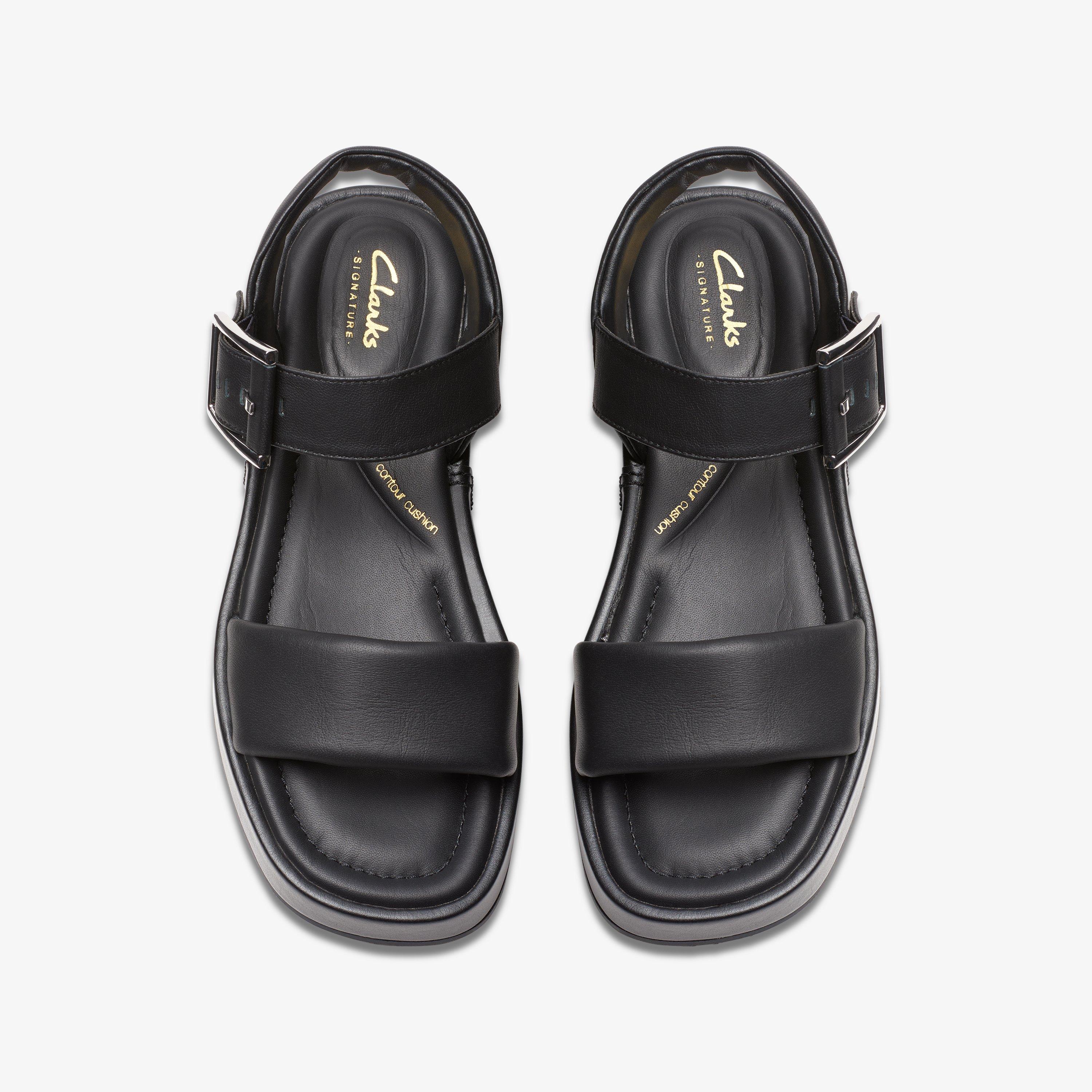 Clarks black strappy sandals on sale