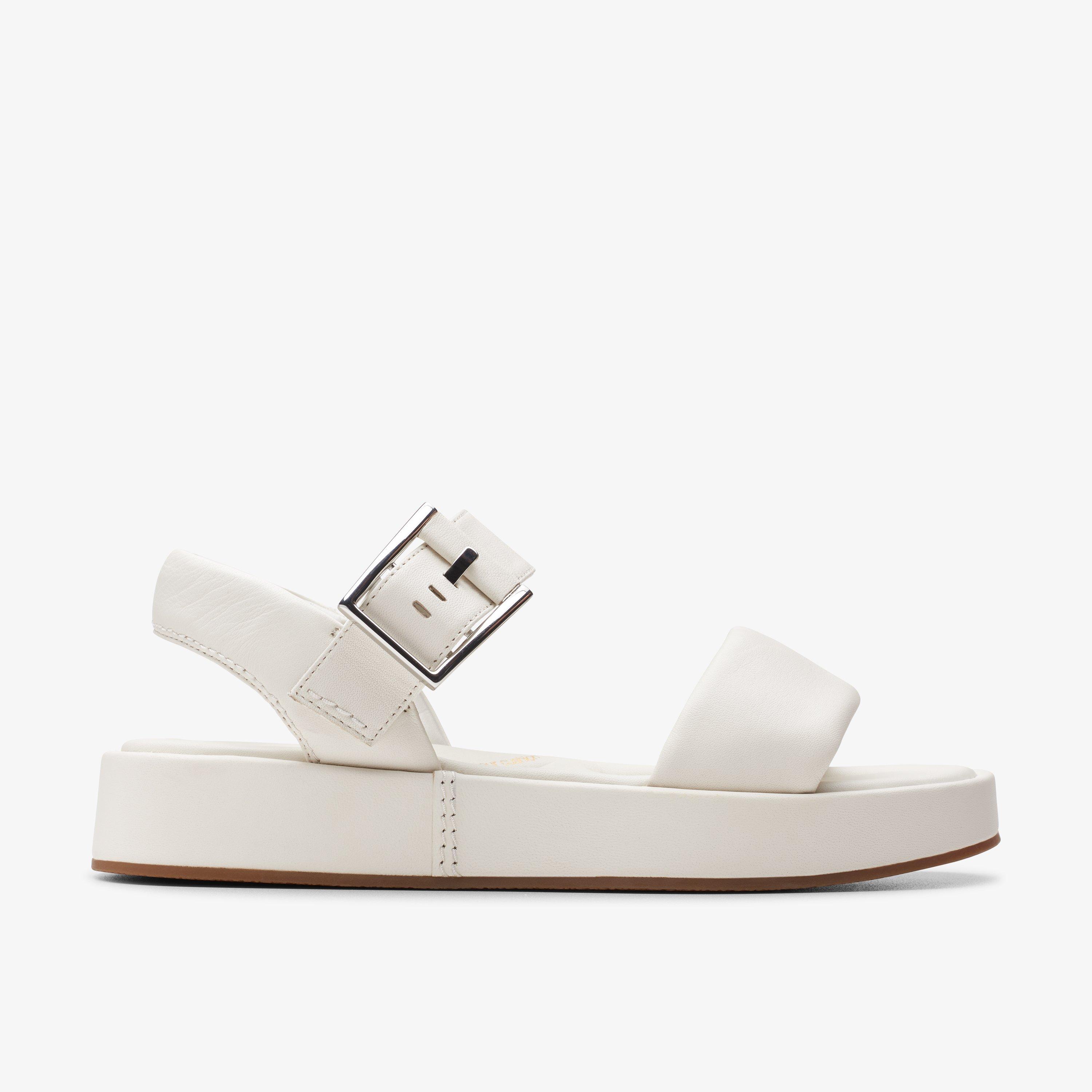 Clarks white sandals on sale