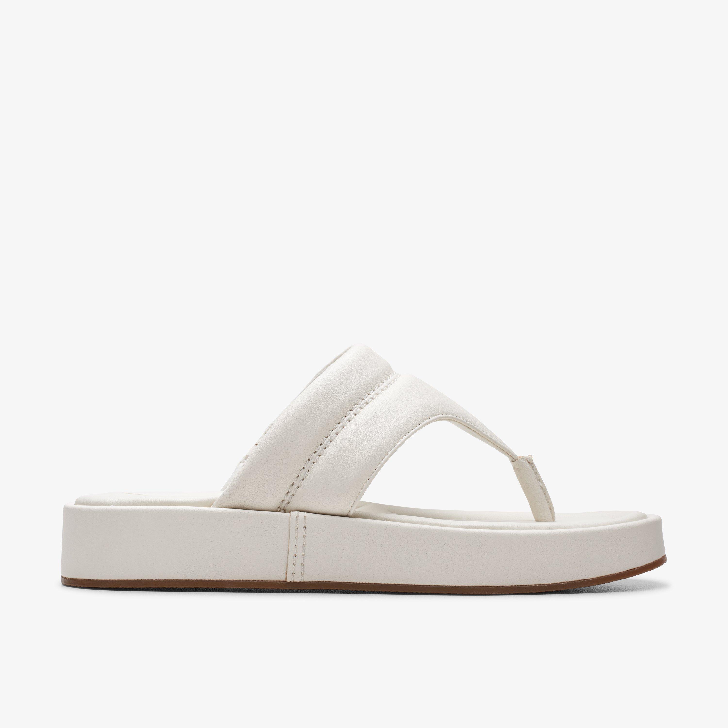 Clarks silver flat sandals best sale