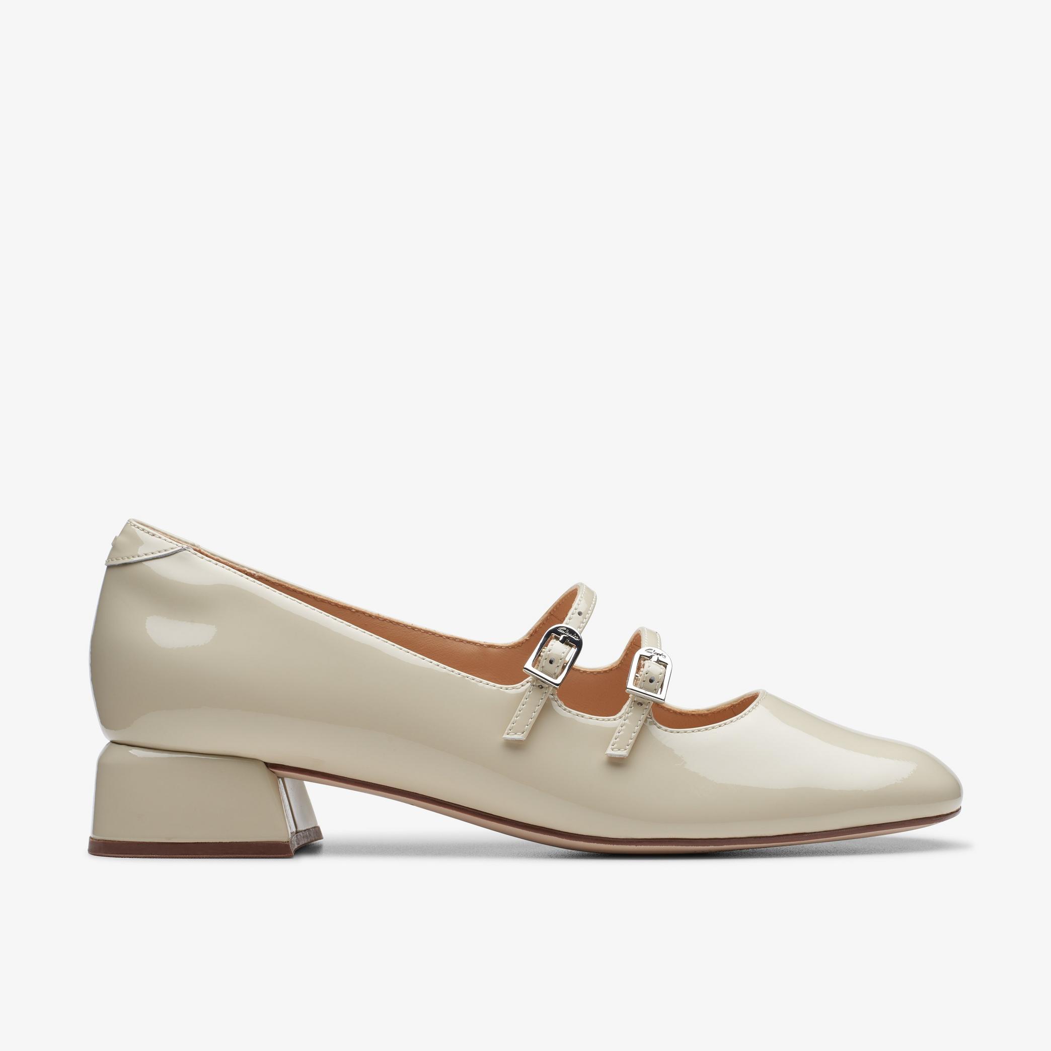 Womens Daiss 30 Shine Ivory Patent Mary Jane Shoes | Clarks UK