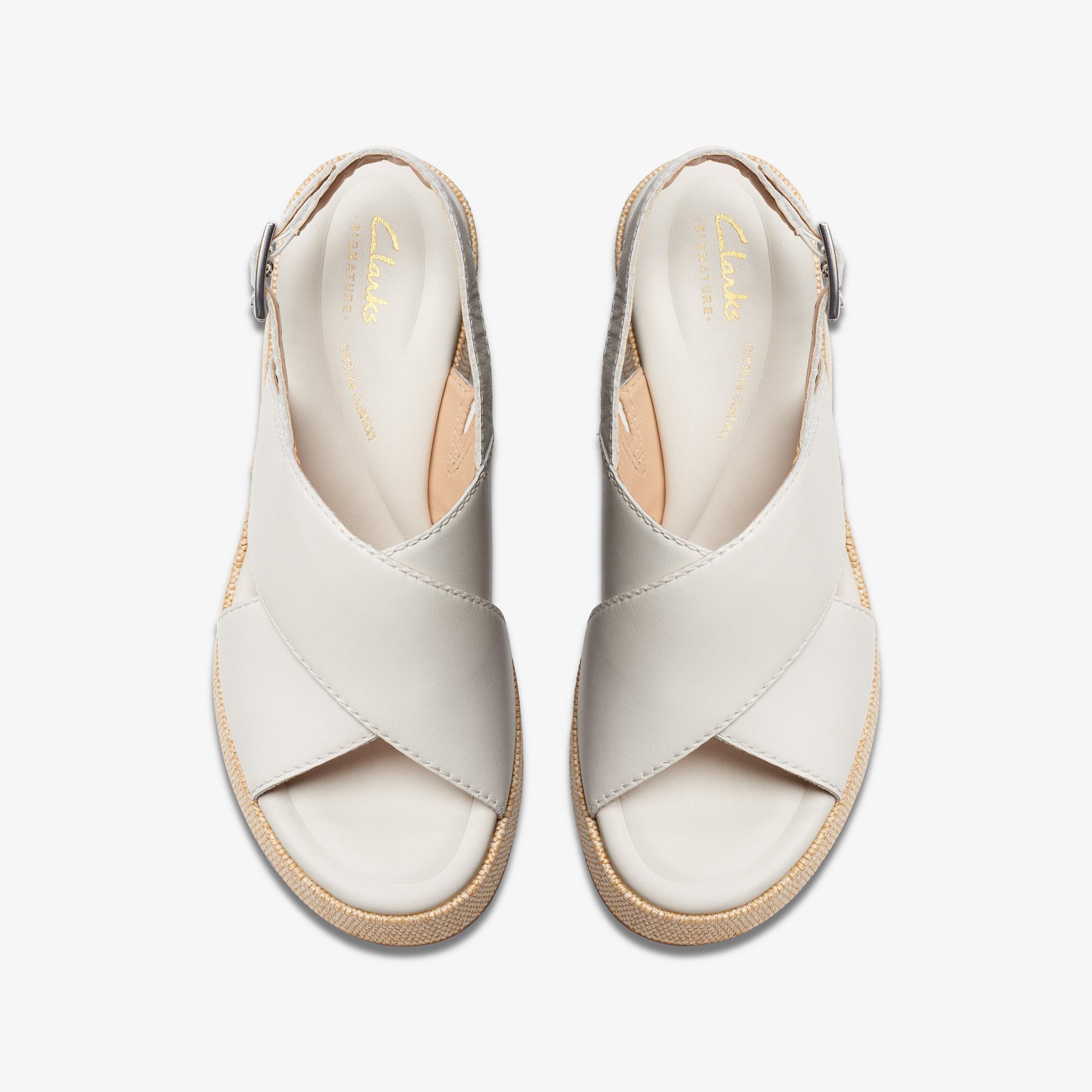 Manon Wish Off White Leather Heeled Sandals, view 6 of 6