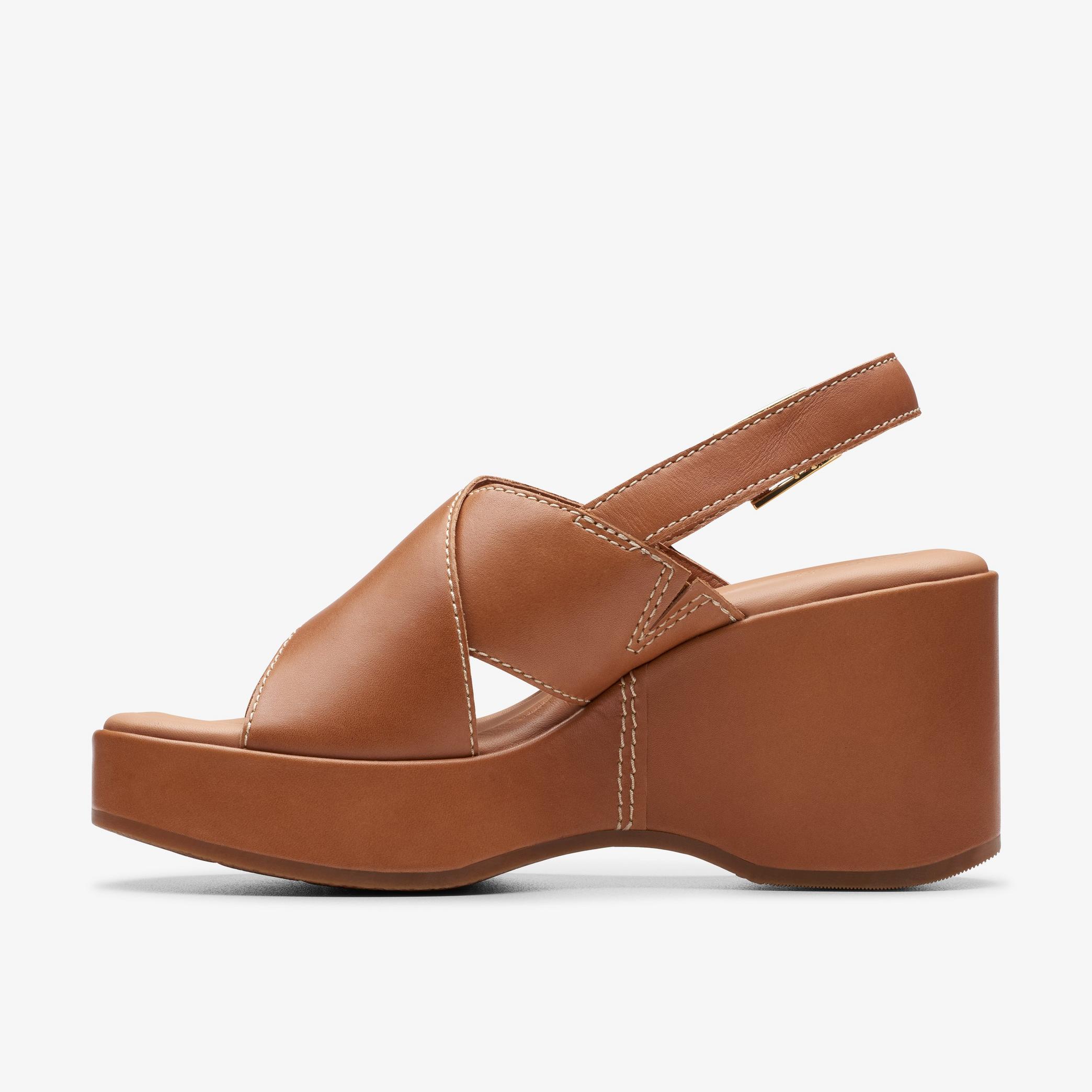 Manon Wish Tan Leather Heeled Sandals, view 2 of 6