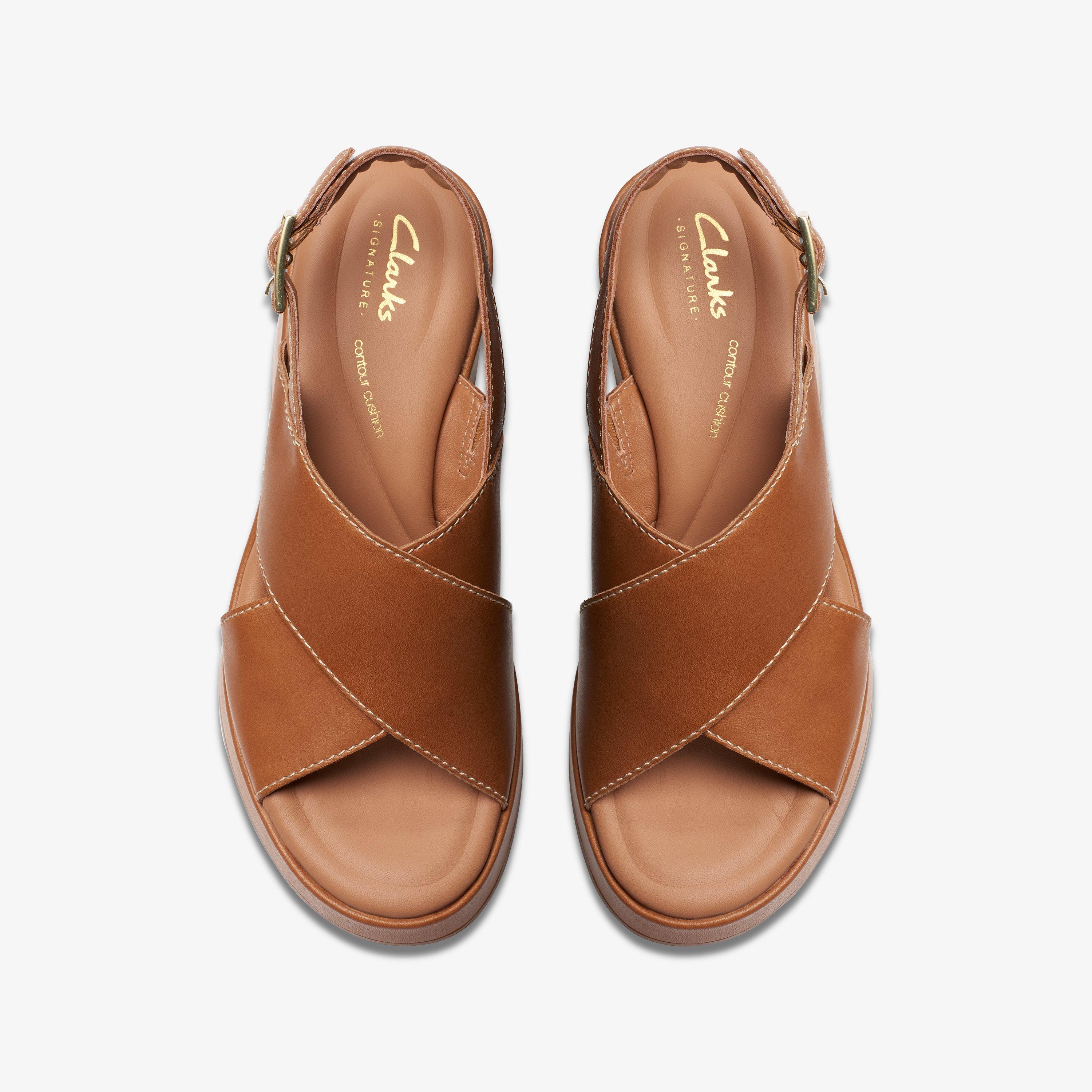 Clarks womens brown sandals online