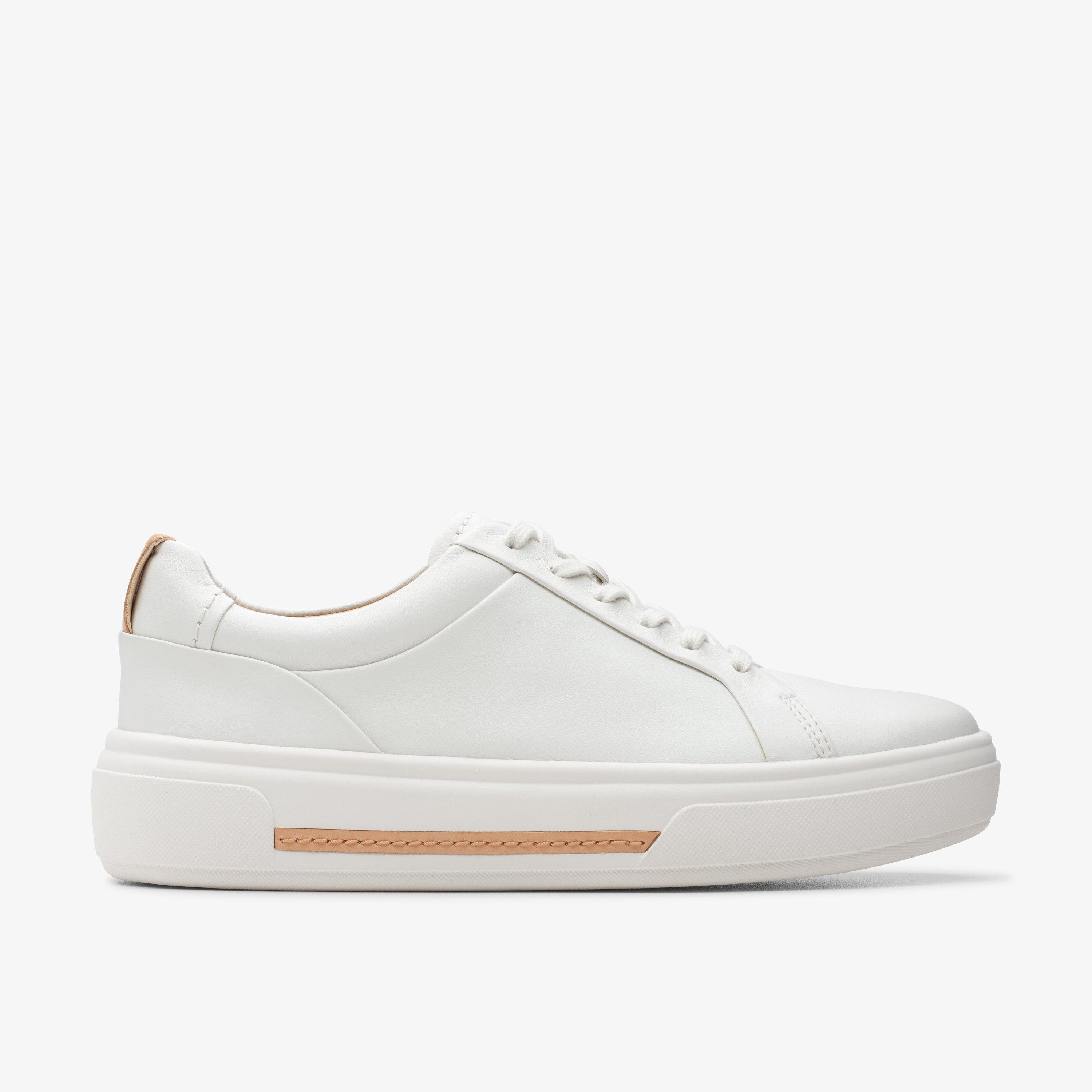 WOMENS Hollyhock Walk Off White Leather Sneakers | Clarks US