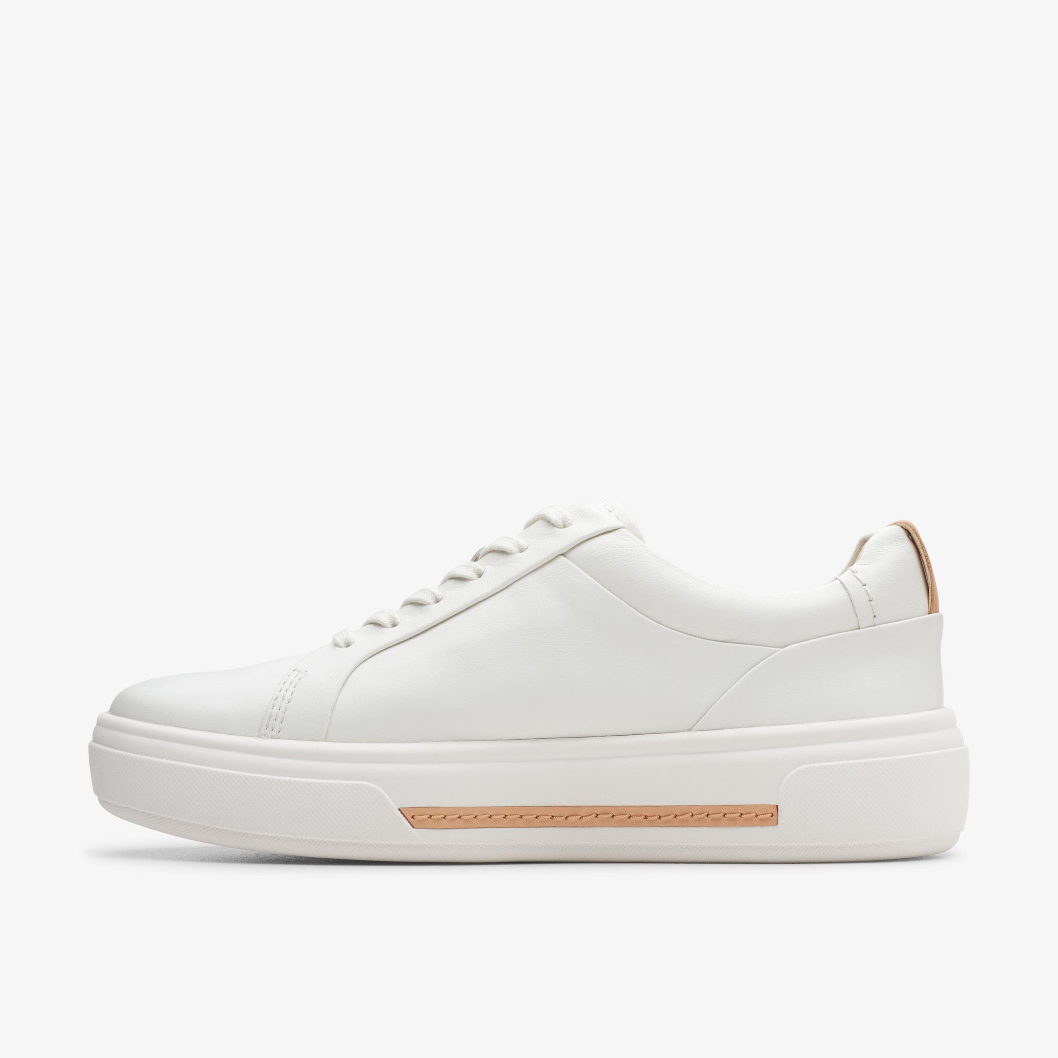 WOMENS Hollyhock Walk Off White Leather Sneakers | Clarks CA