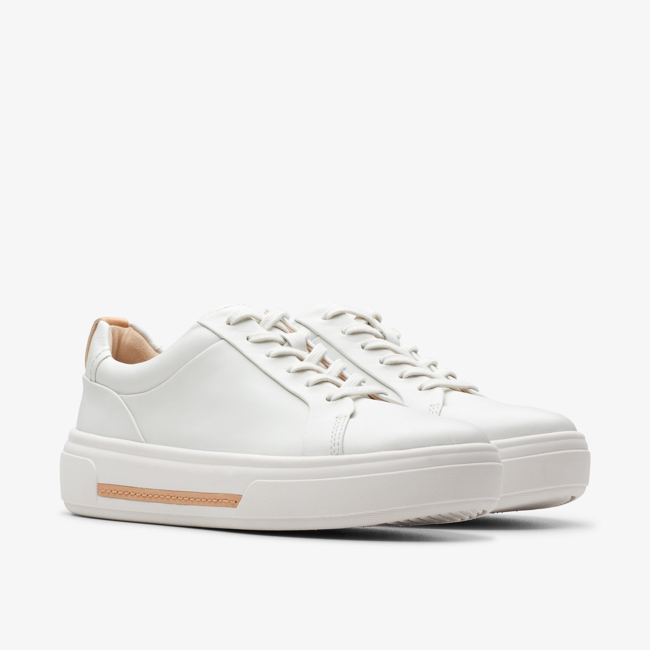 WOMENS Hollyhock Walk Off White Leather Sneakers | Clarks US