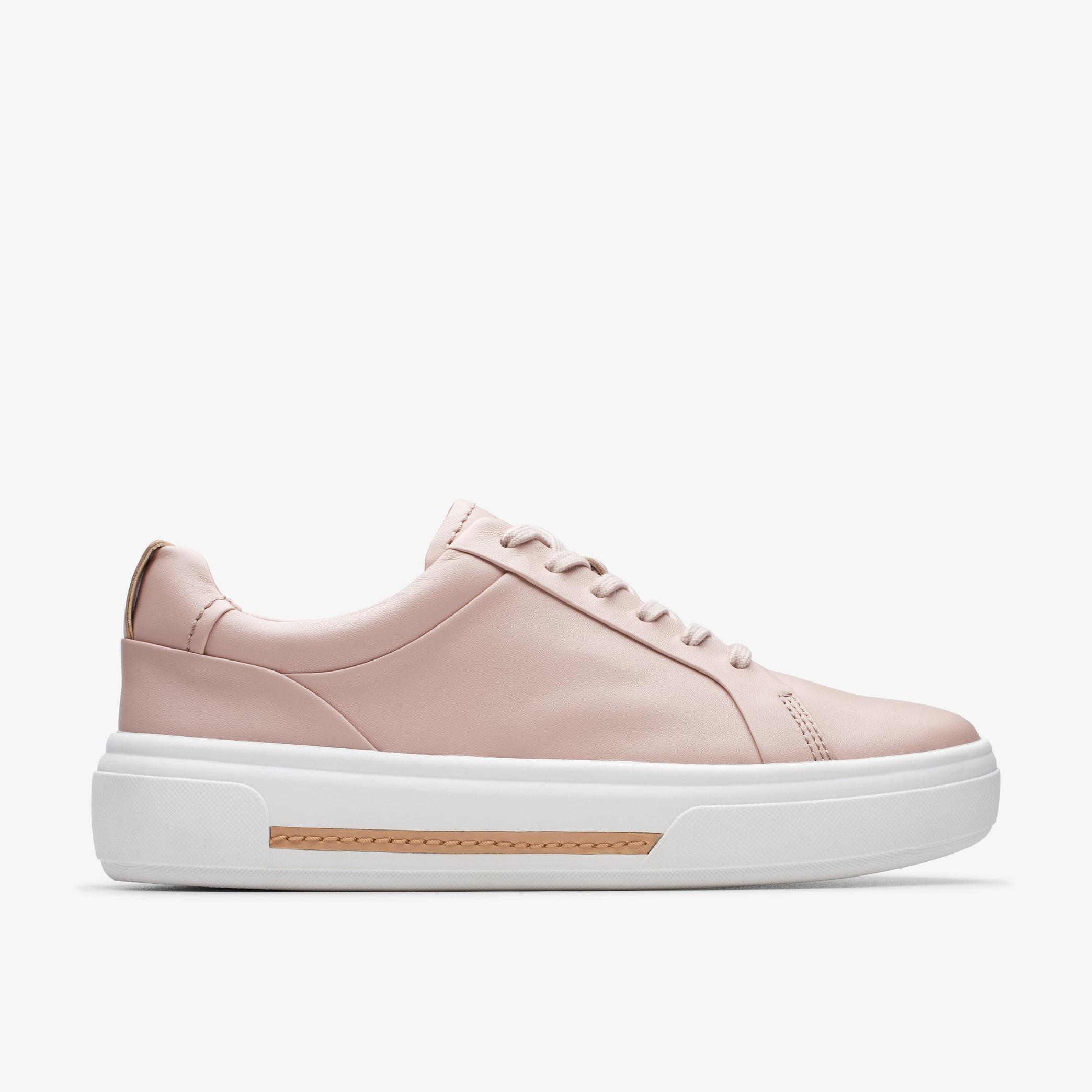 Womens Hollyhock Walk Rose Leather Trainers | Clarks UK