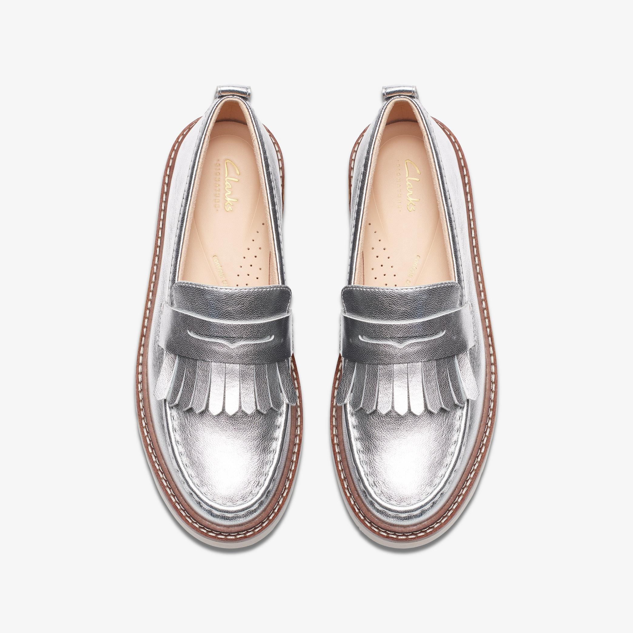 Orianna Loafer Silver Metallic Loafers, view 6 of 6