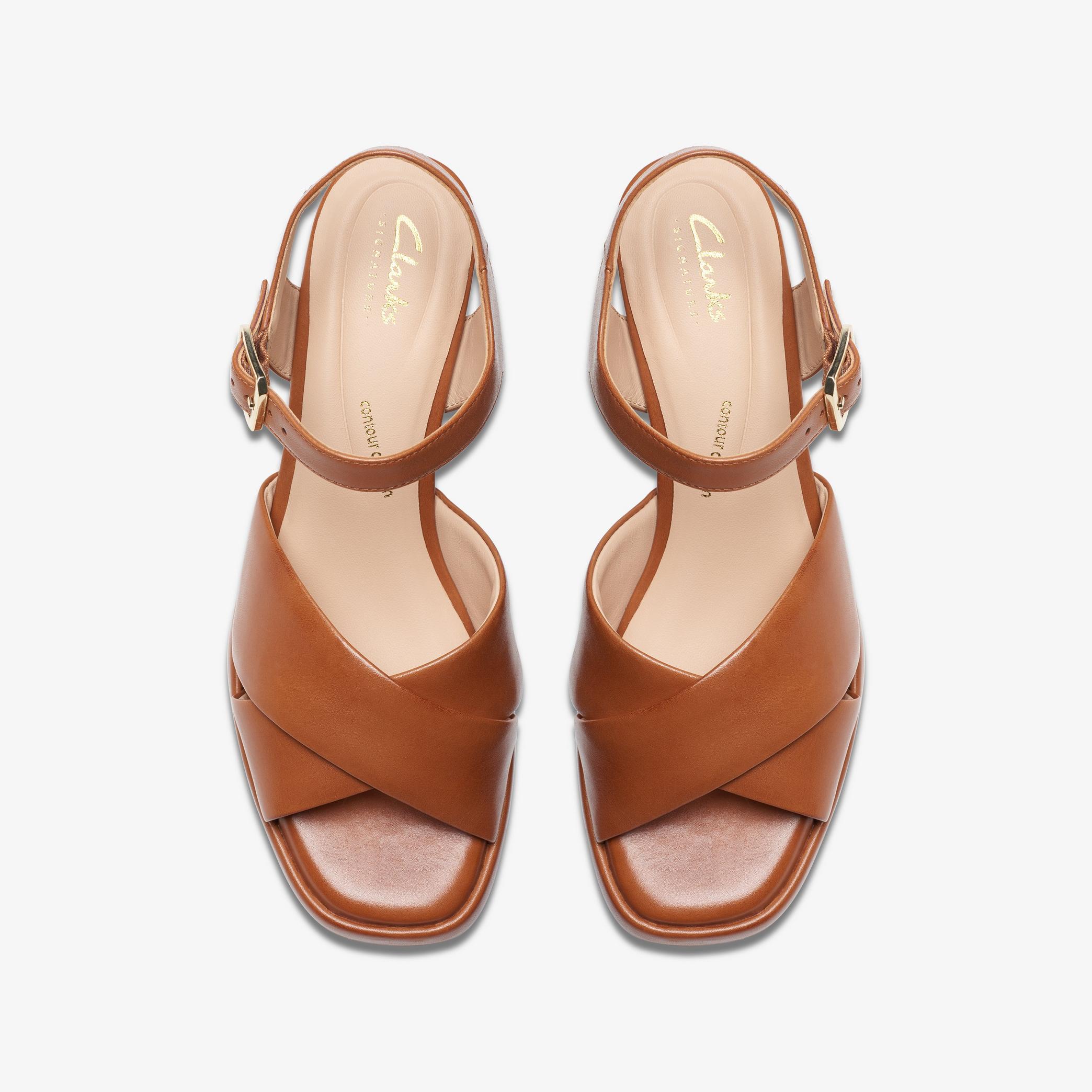 Ritzy 75 Rae Tan Leather Heeled Sandals, view 11 of 11