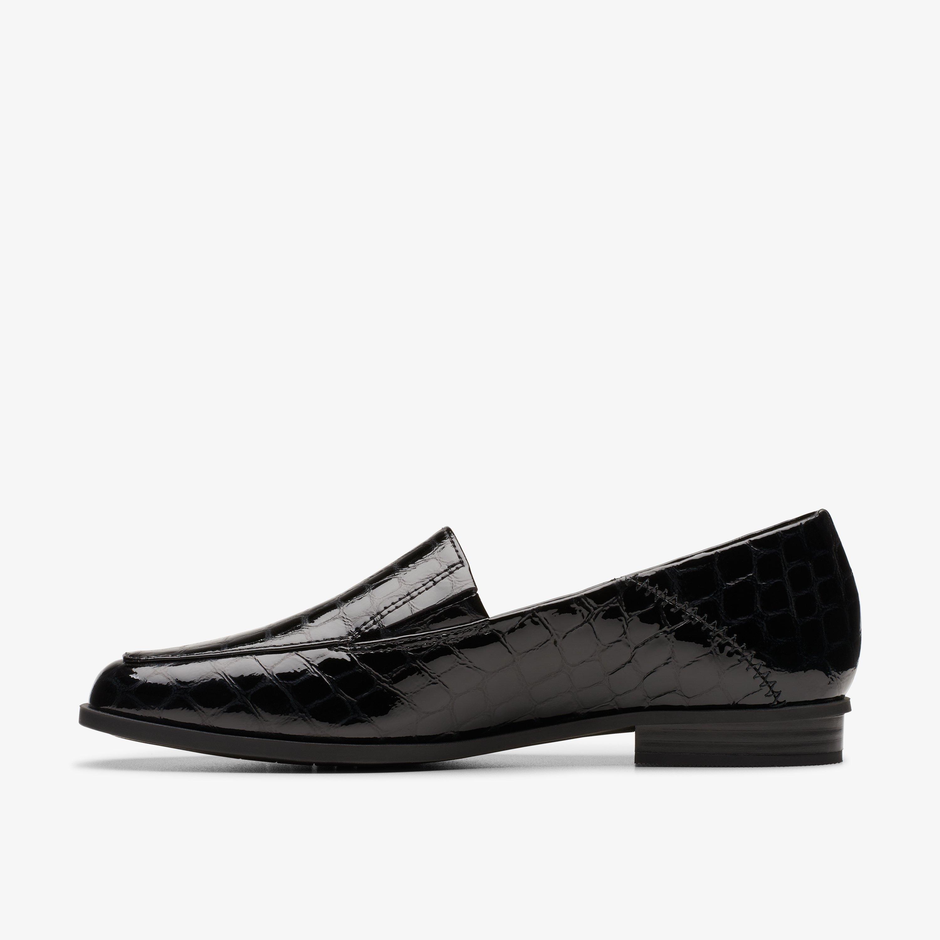 Clarks croco embossed on sale slip on loafers