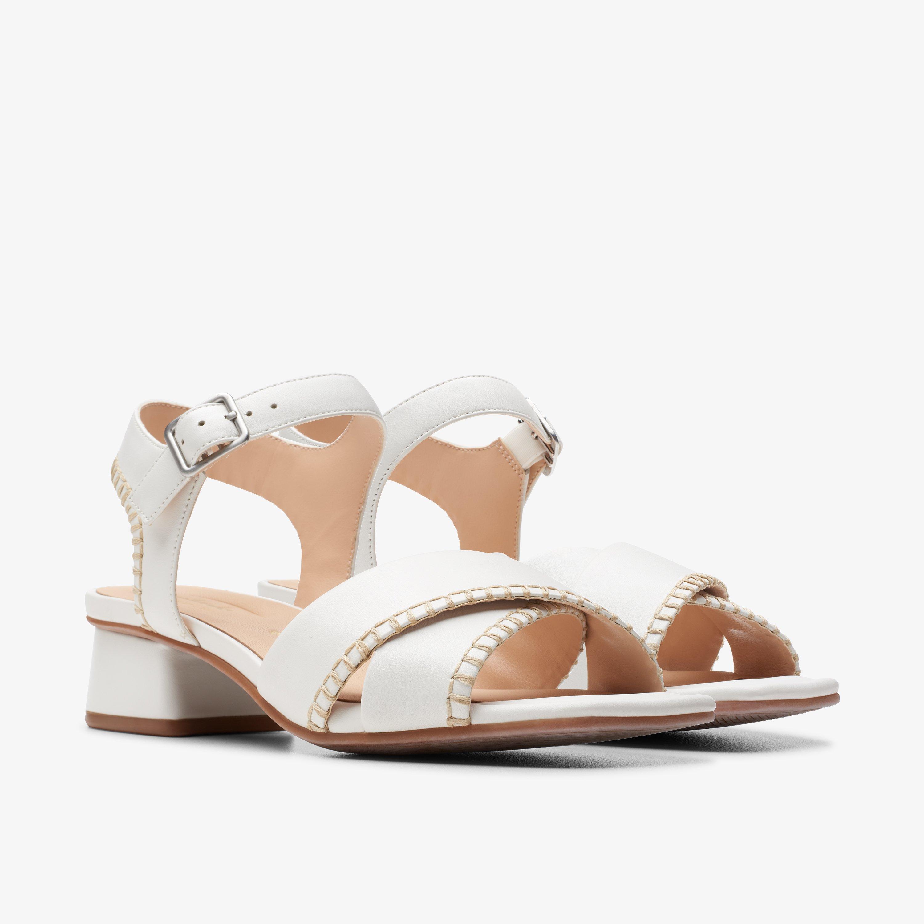 Clarks sandals white online