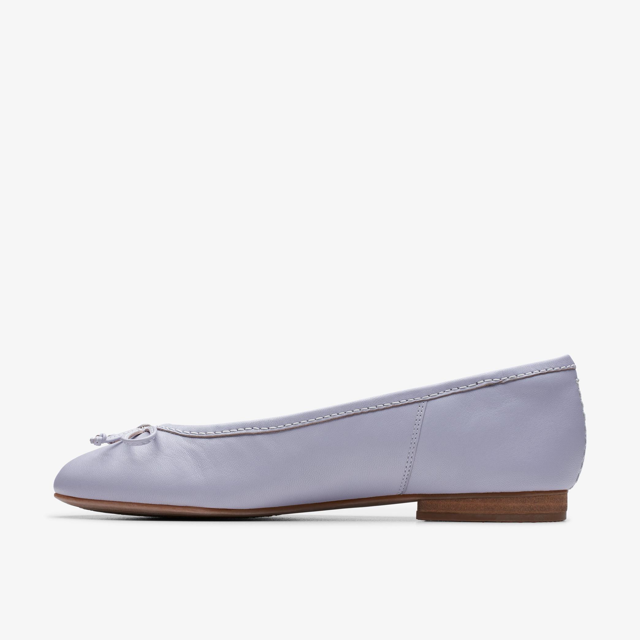 WOMENS FAWNA LILY Lilac Leather Ballerina | Clarks US