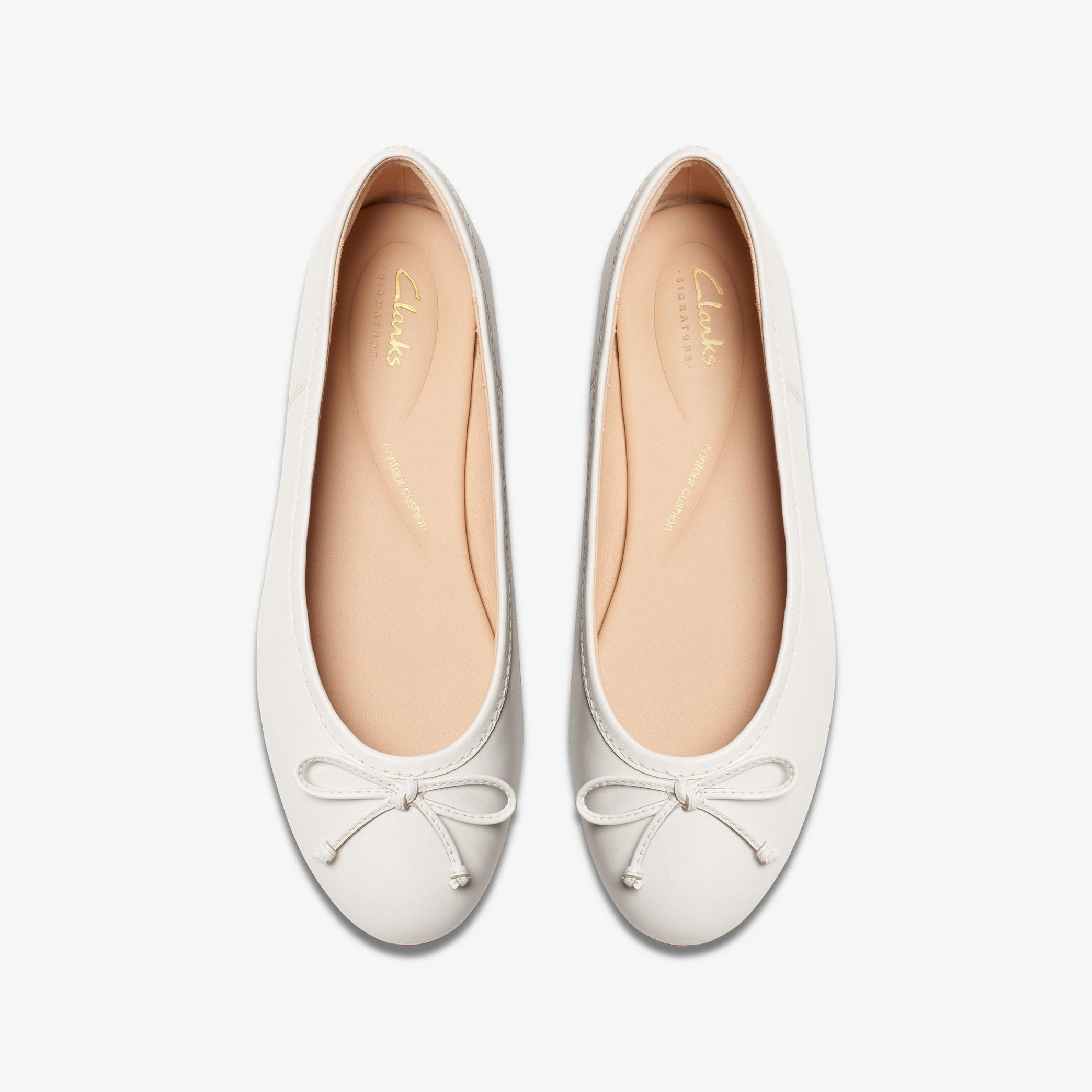 FAWNA LILY White Leather Ballerina, view 9 of 10
