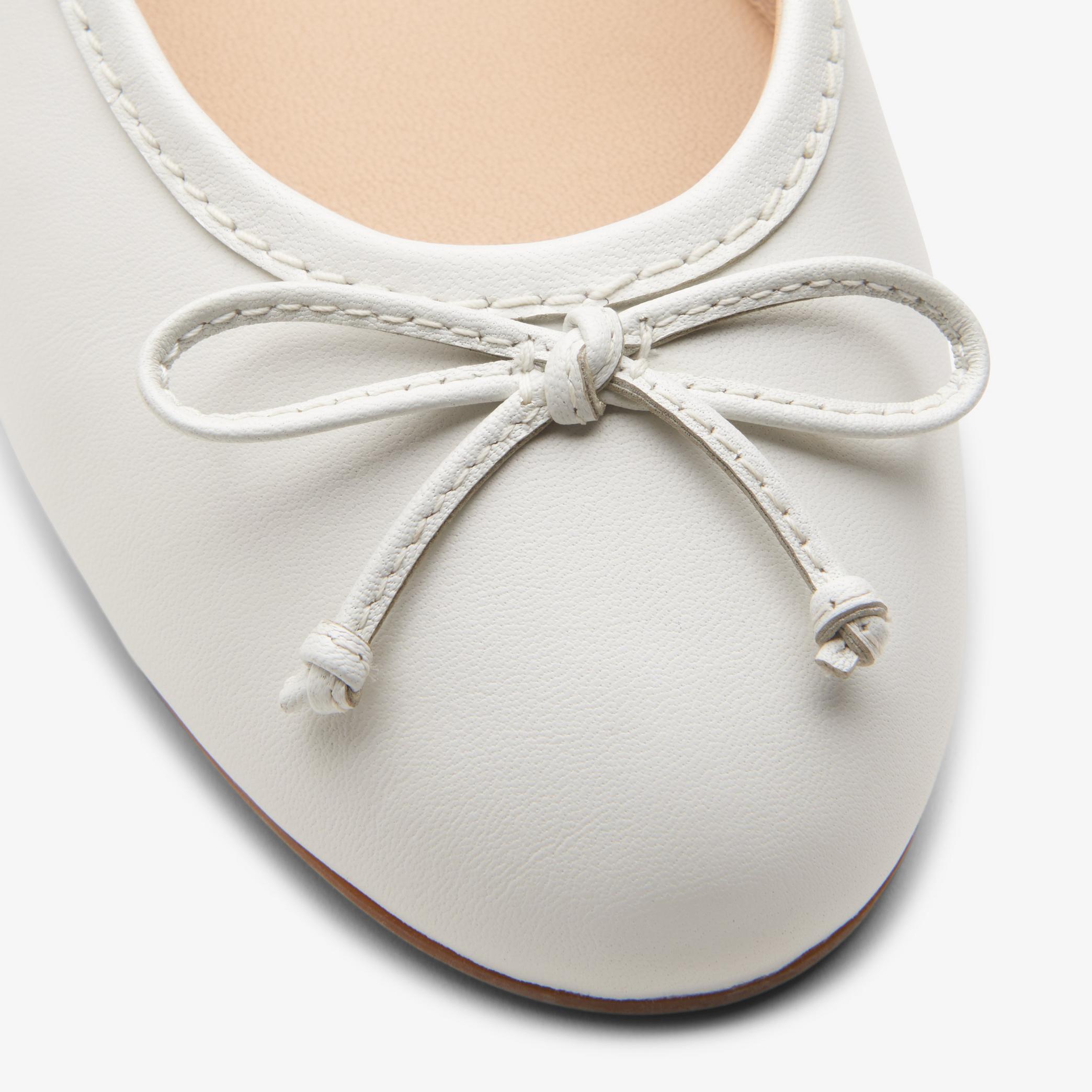 FAWNA LILY White Leather Ballerina, view 10 of 10