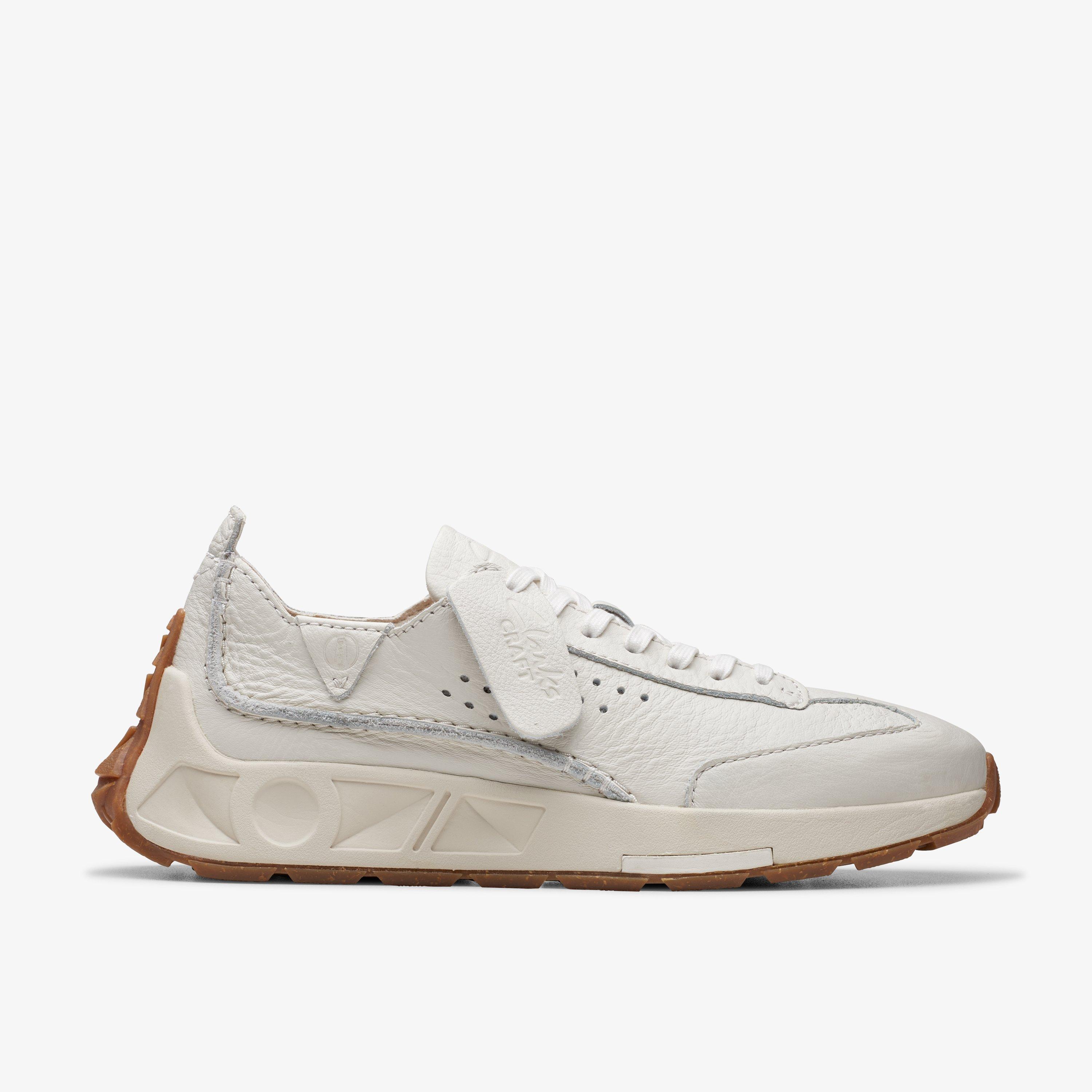 WOMENS Craft Speed Off White Leather Sneakers | Clarks US