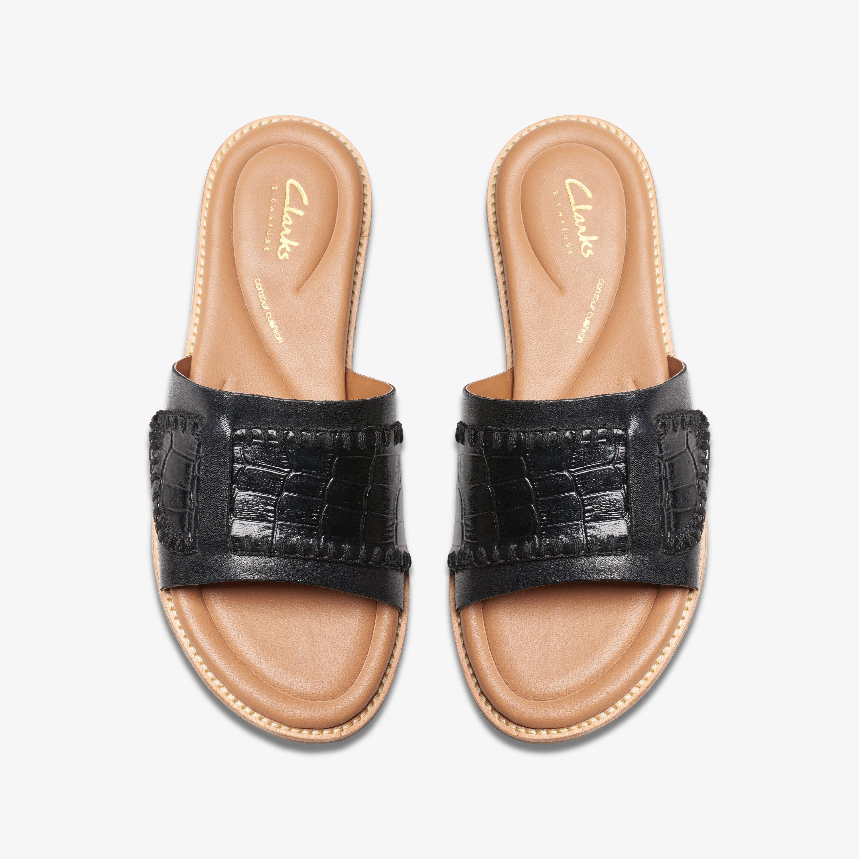 Clarks leather flip flops womens hotsell