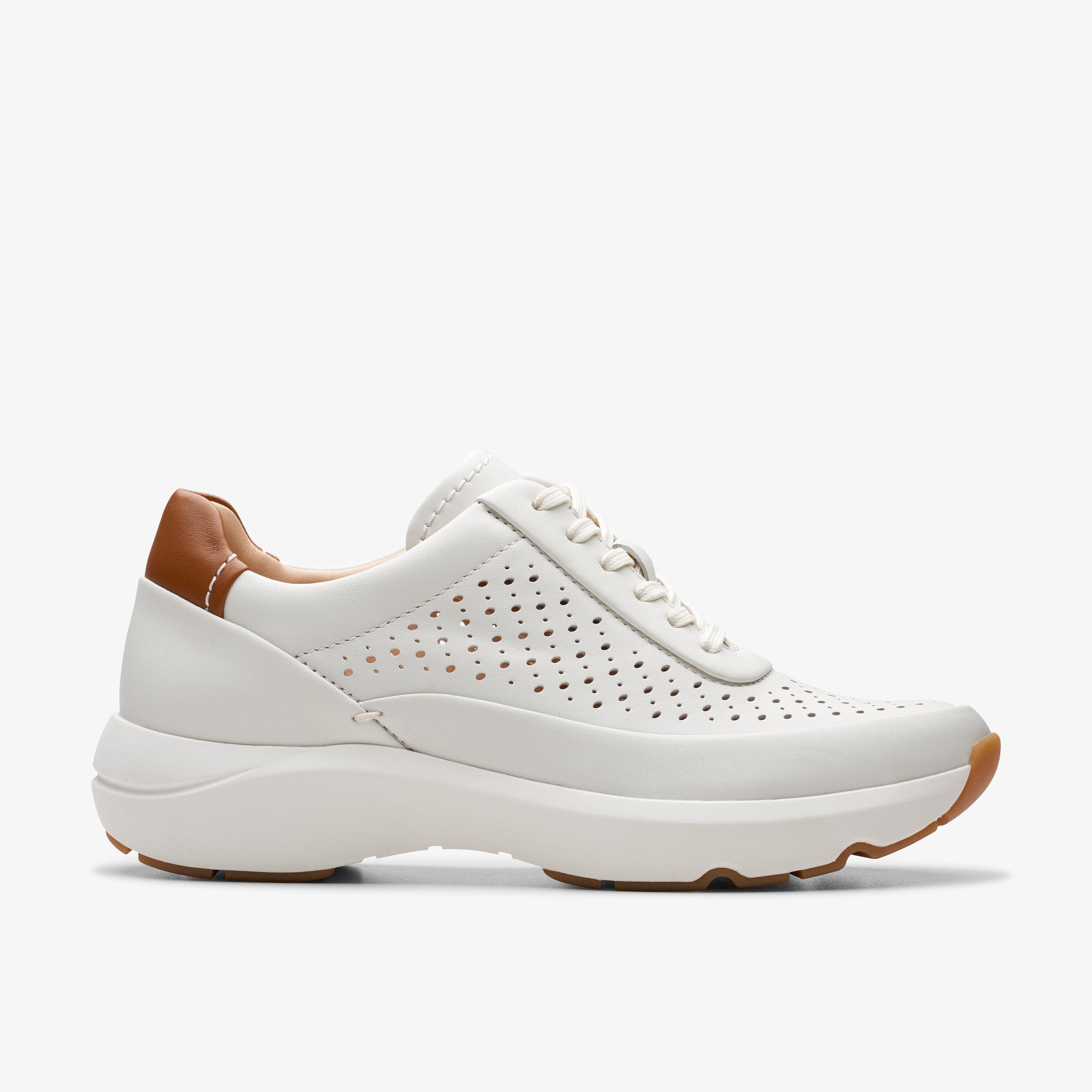 WOMENS TIVOLI GRACE Off White Leather Sneakers | Clarks US