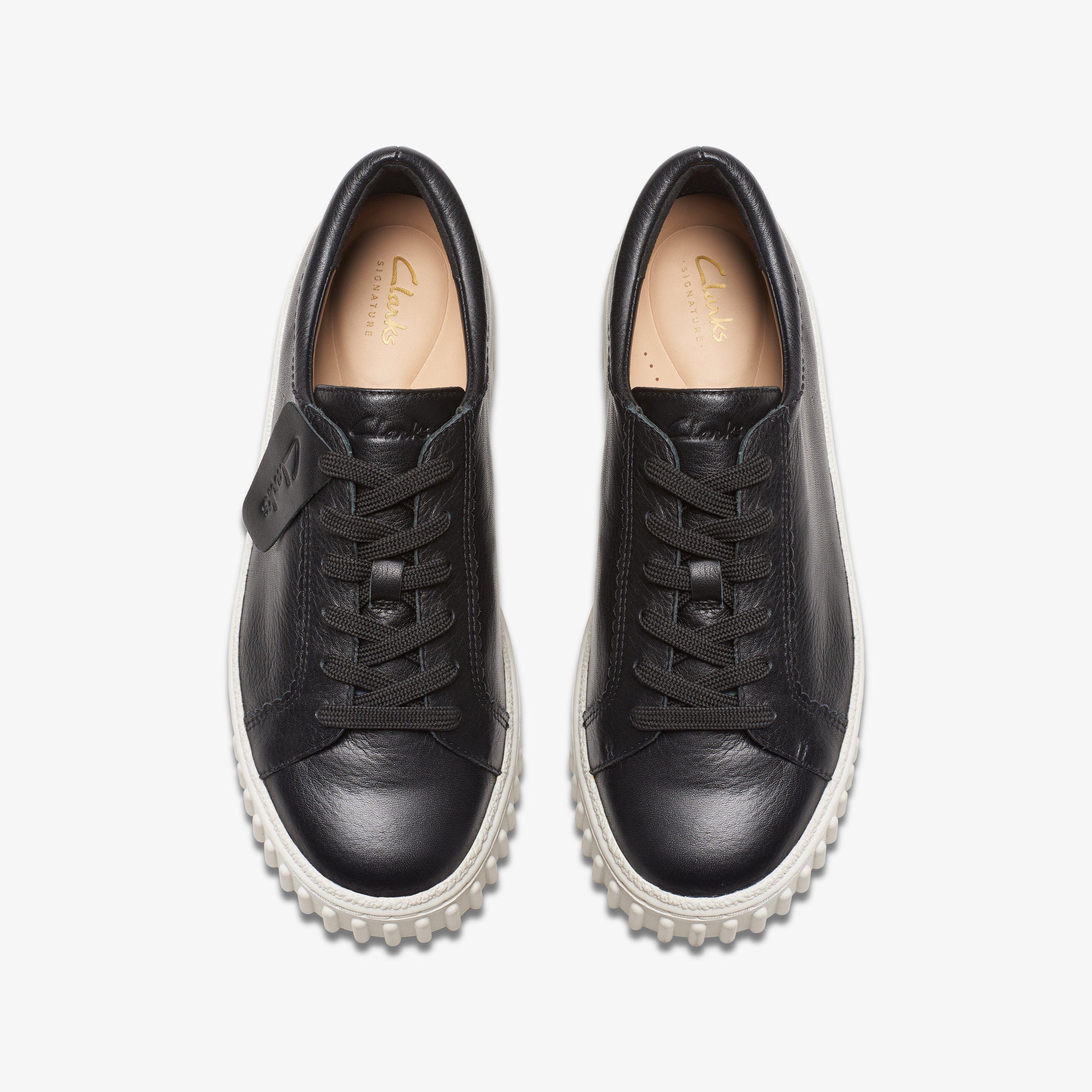 Clarks womens cheap black trainers