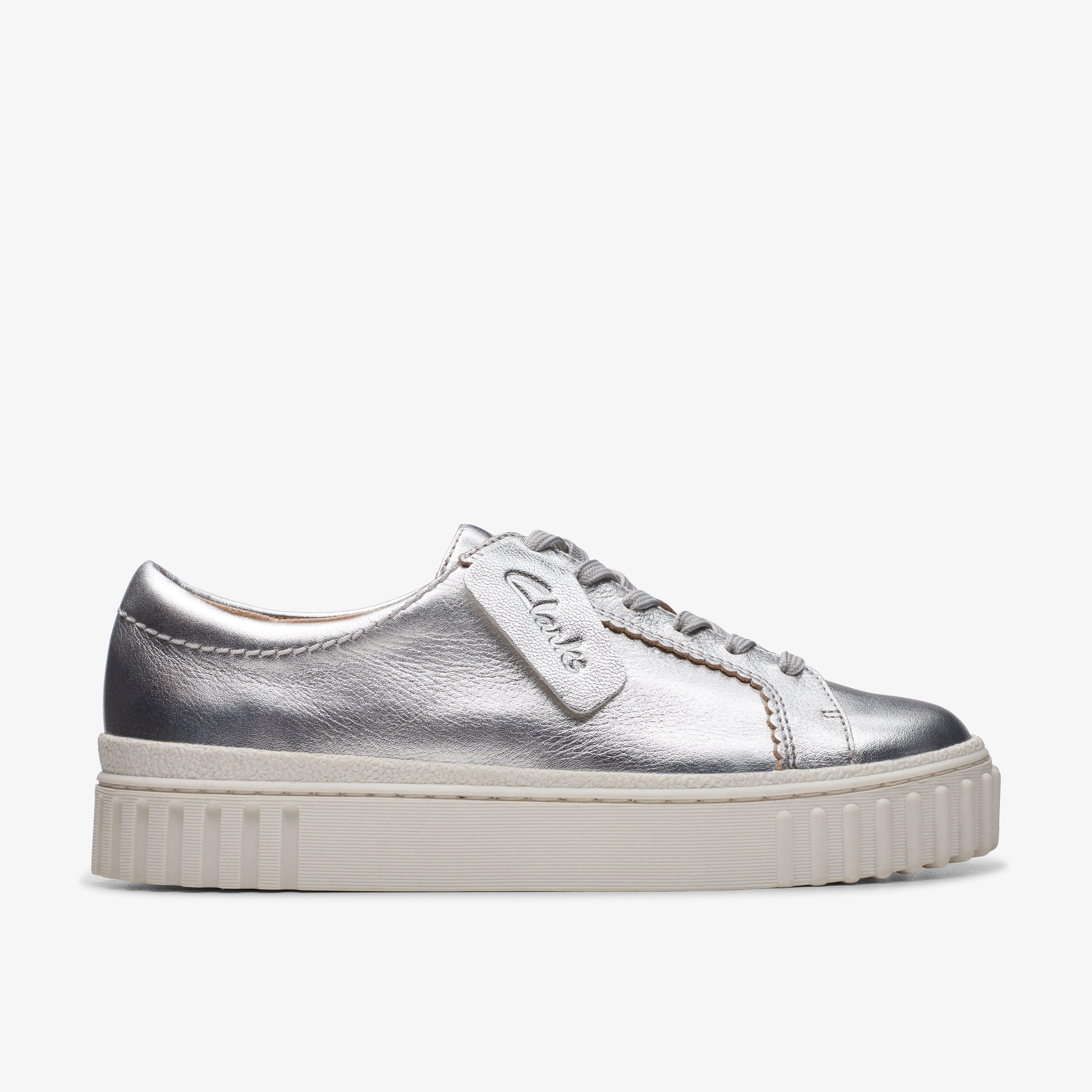 Clarks shoes womens silver on sale