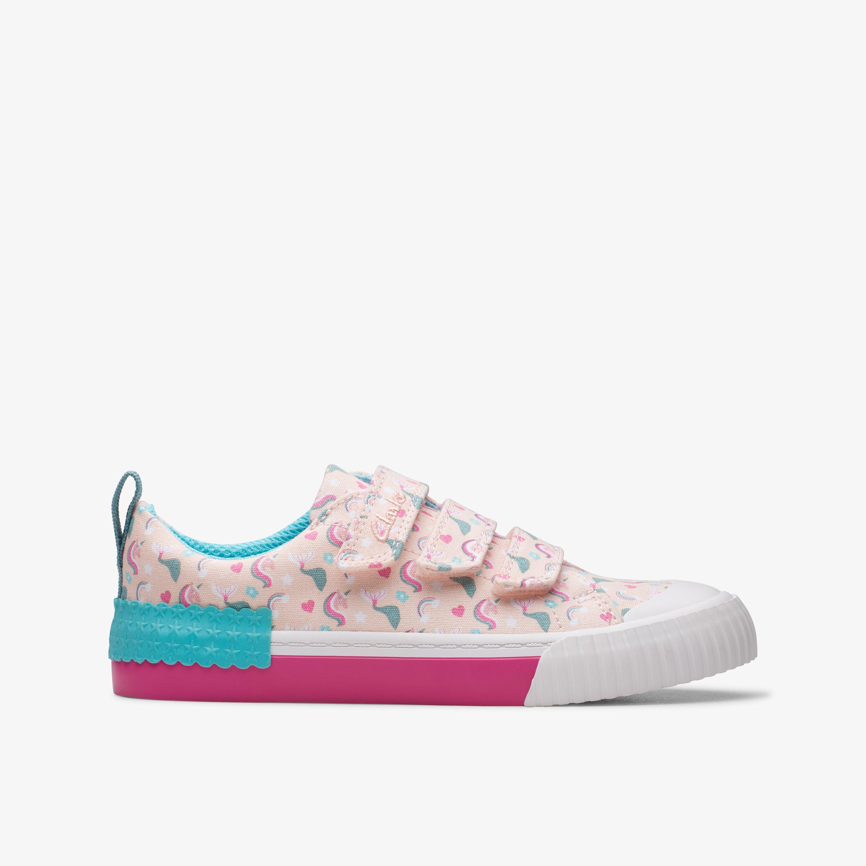 Girls Foxing Myth Kid Pink Multicolour Canvas | Clarks UK