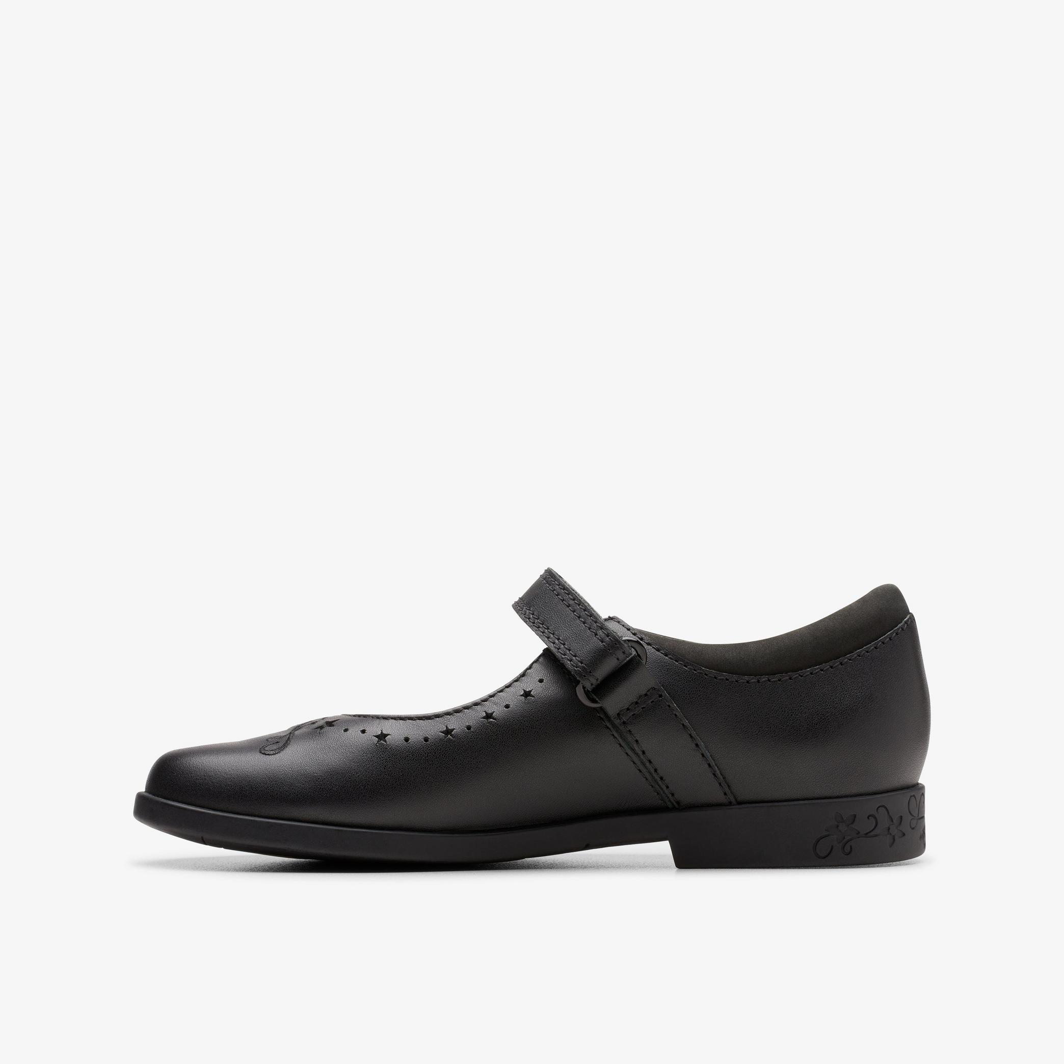 Lock Magic Kid Black Leather Bar Shoes, view 2 of 7