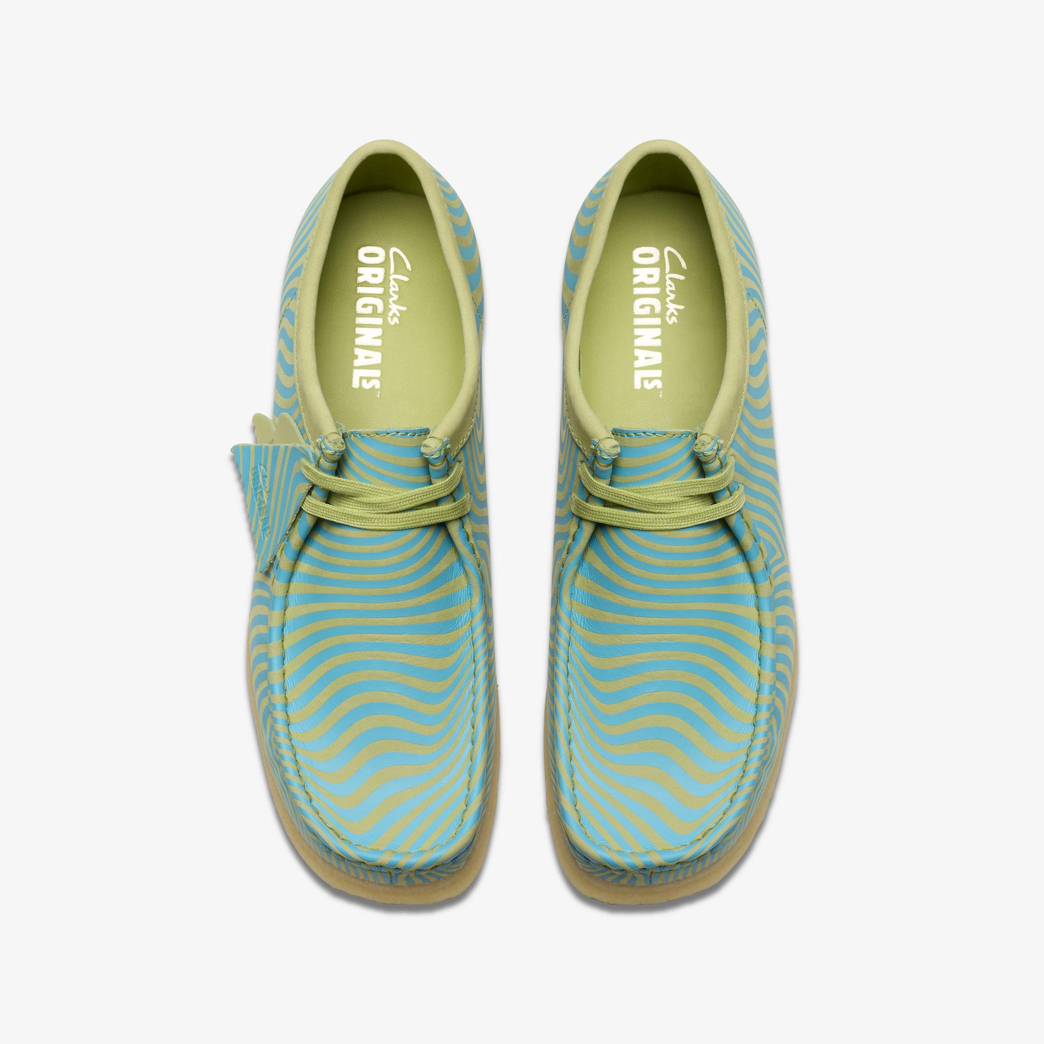 Wallabee Blue/Lime Print Wallabee, view 6 of 7