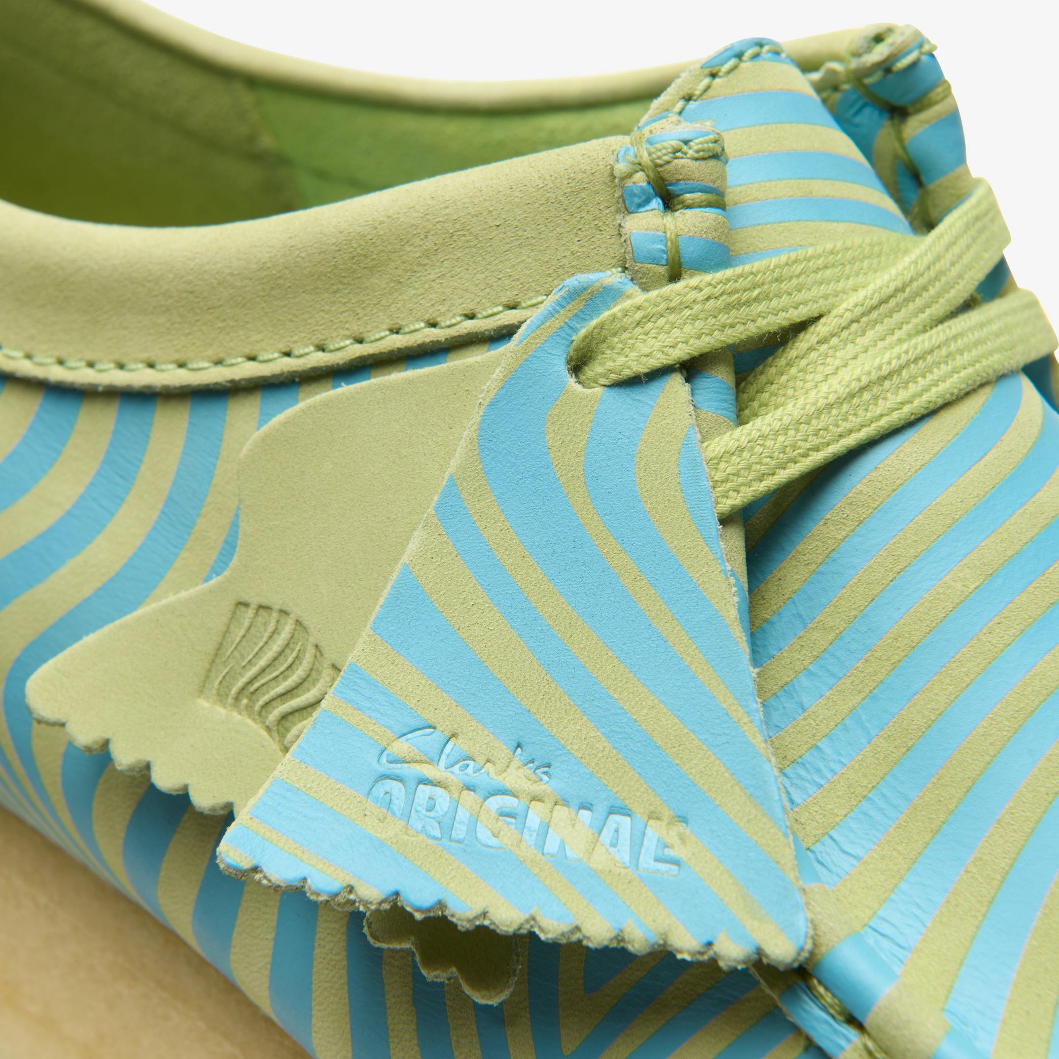 Wallabee Blue/Lime Print Wallabee, view 7 of 7