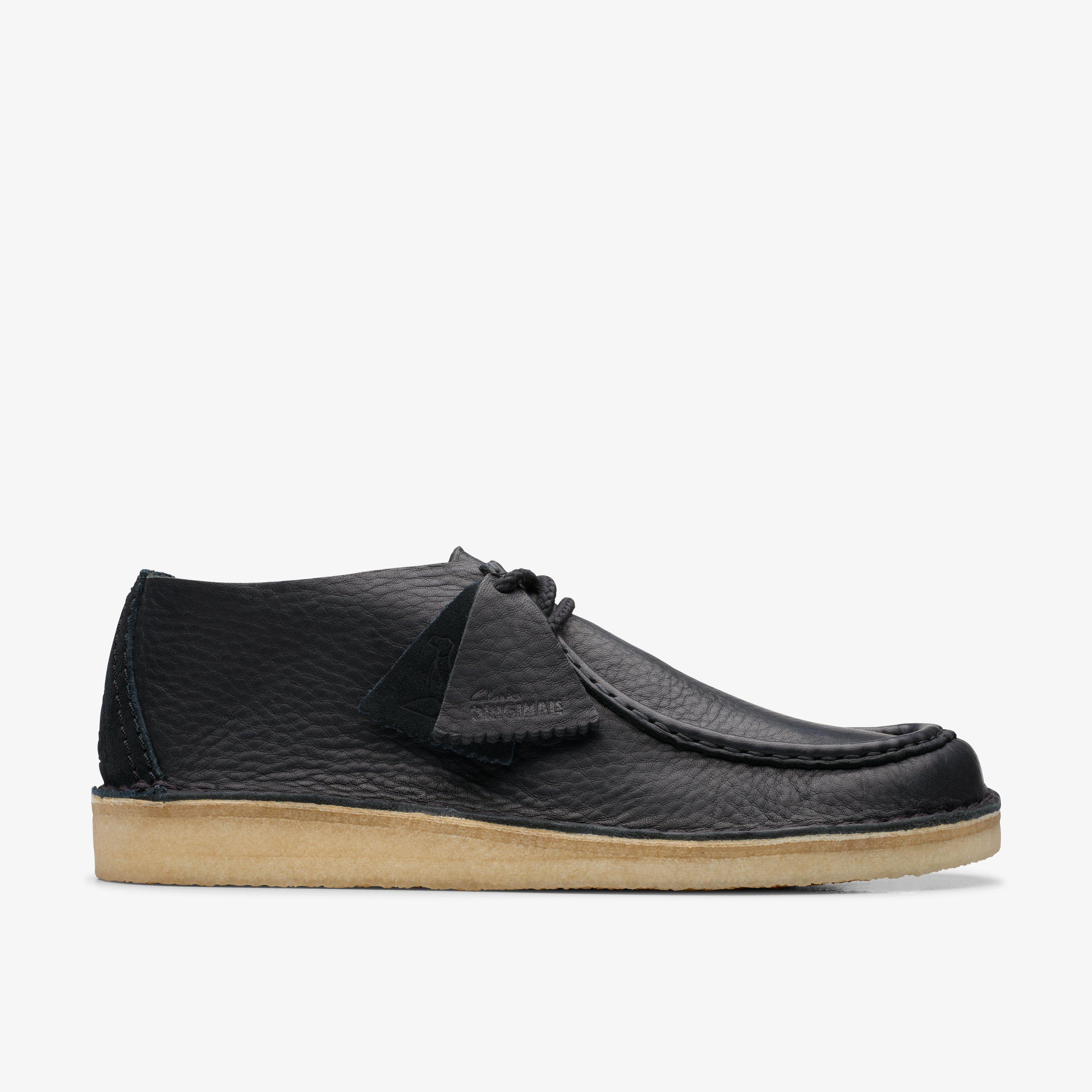 Size 12 Clarks Originals Desert Nomad Black Leather shoes