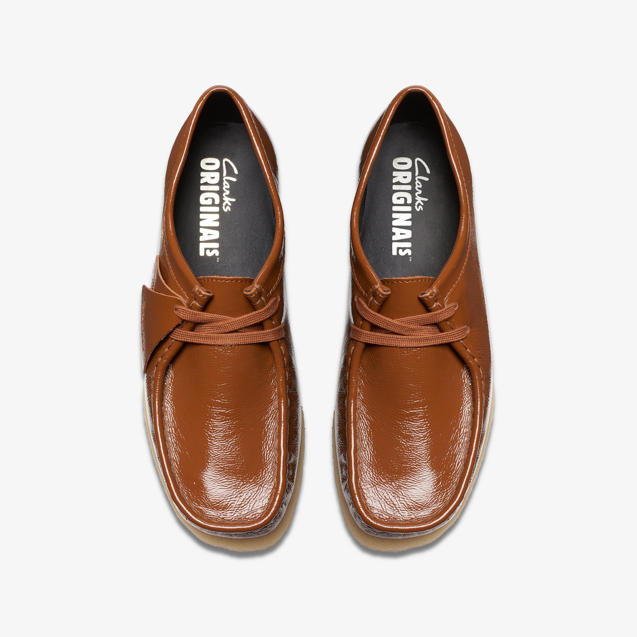 Wallabee Dusk Brown Patent Shoes, view 6 of 6