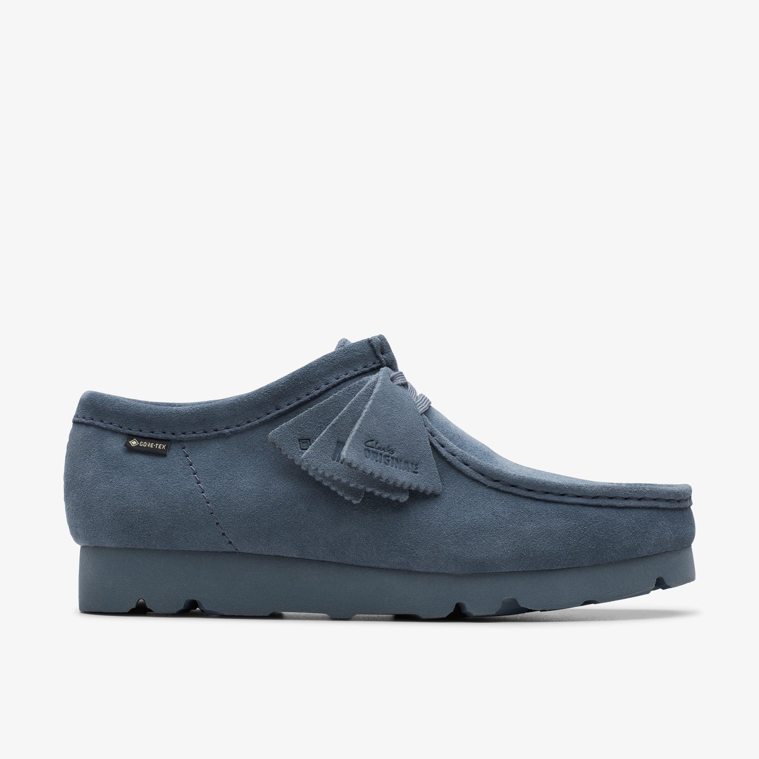 Size 12 Clarks Originals Wallabee GORE-TEX Blue/Grey Suede shoes