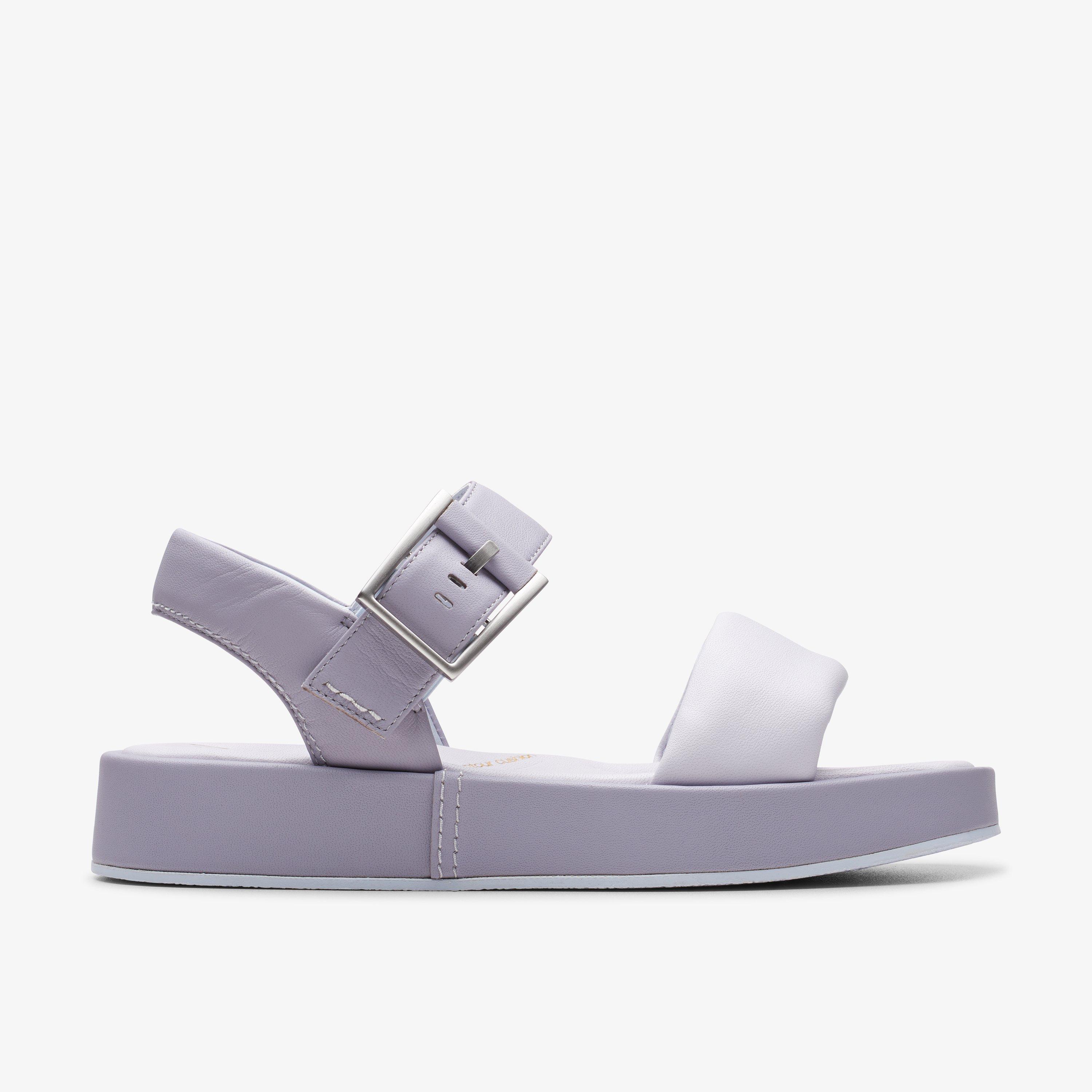 Alda Strap Lilac Combination Flat Sandals Flatforms, view 1 of 8