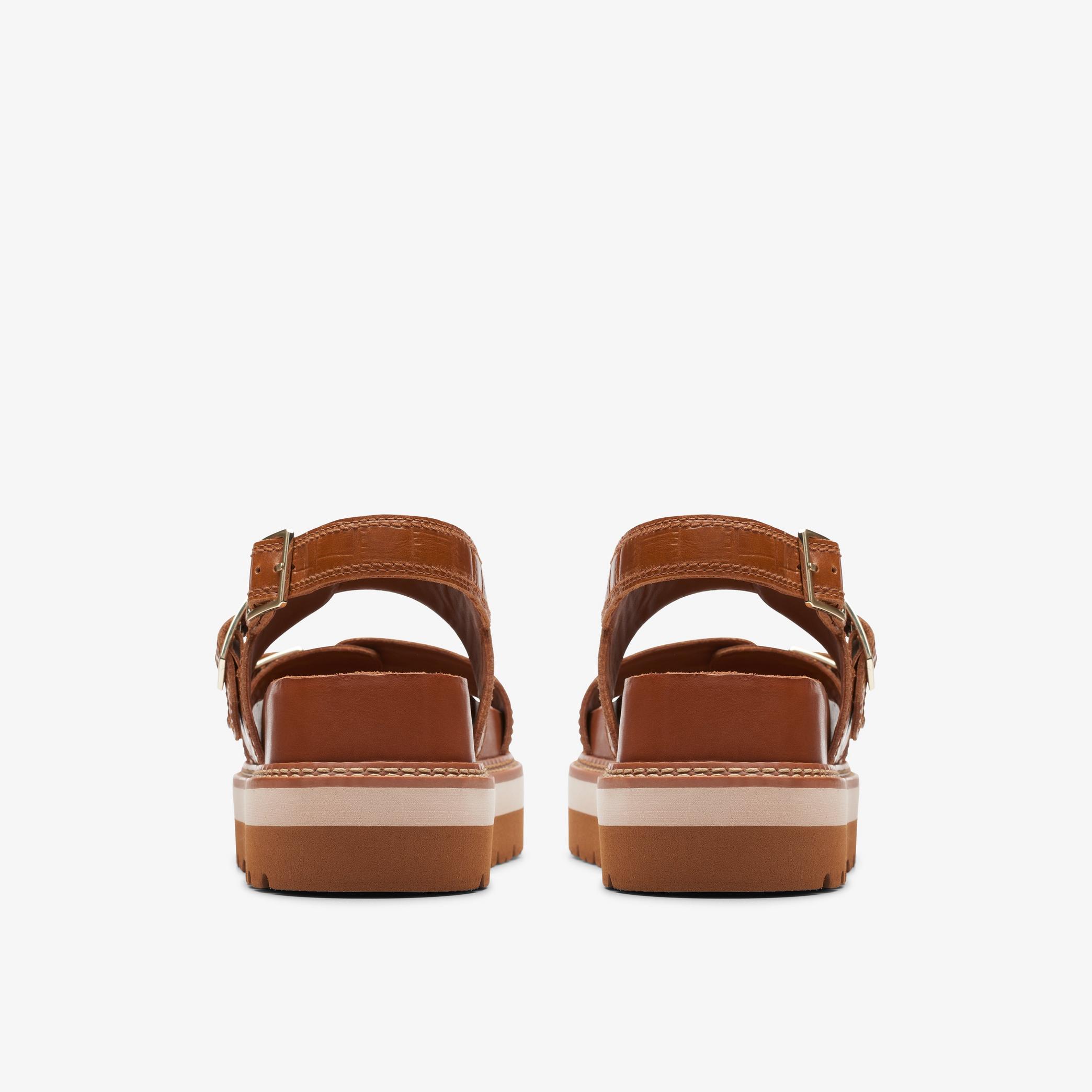 ORIANNA GLIDE Tan Interest Flat Sandals, view 5 of 6