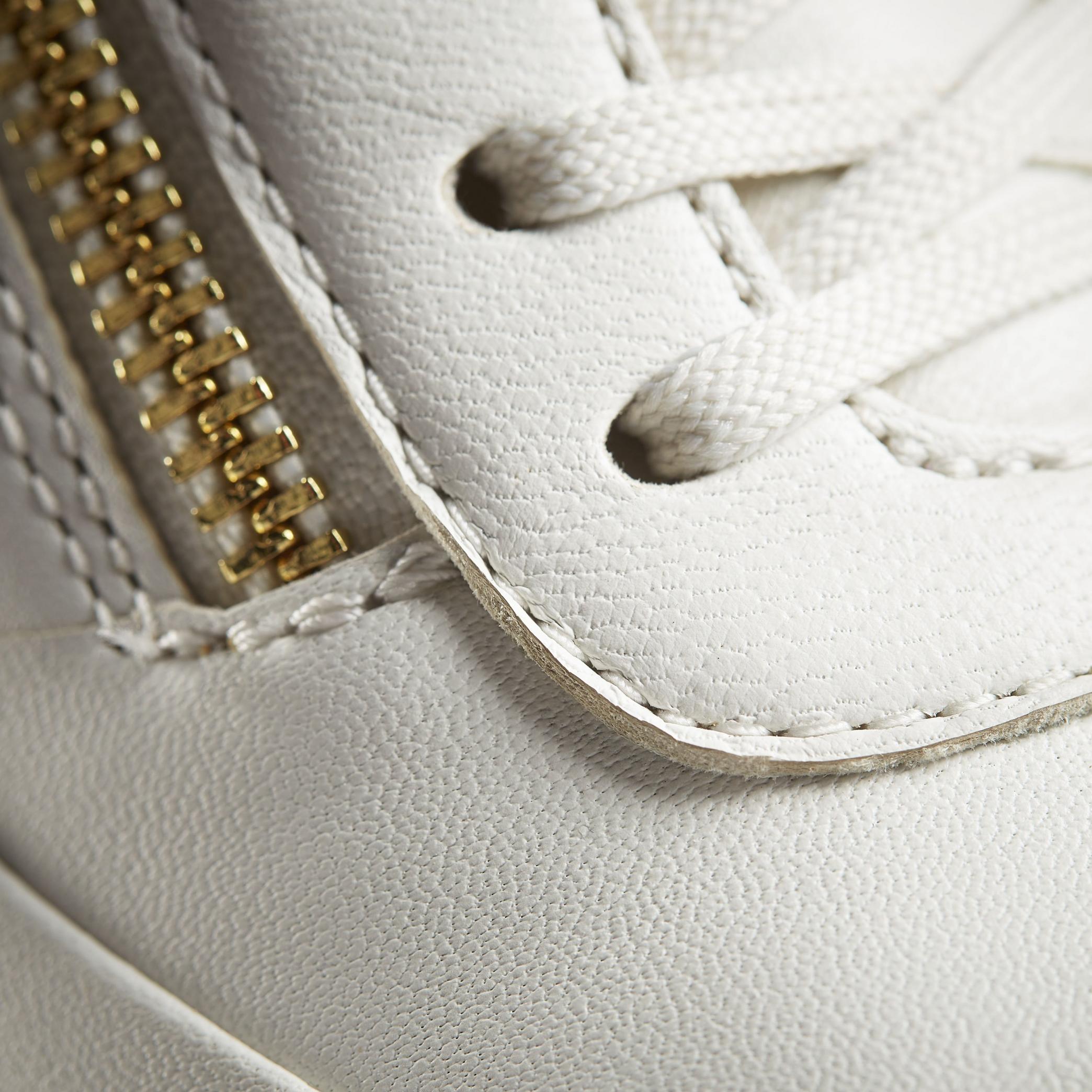 Tivoli Zip Off White Leather Trainers, view 8 of 11