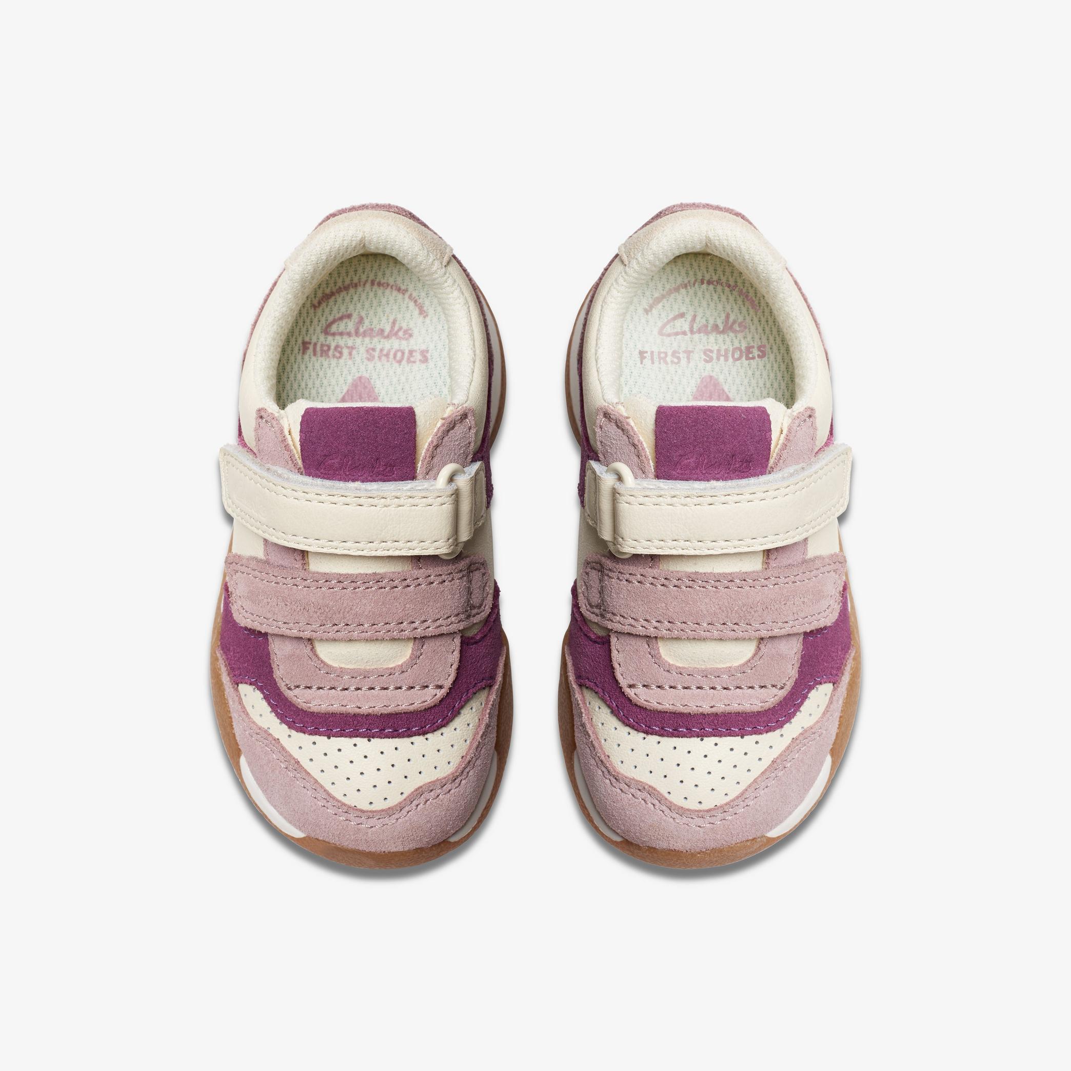 Girls Race Hero Toddler Dusty Pink Combination Shoes | Clarks UK