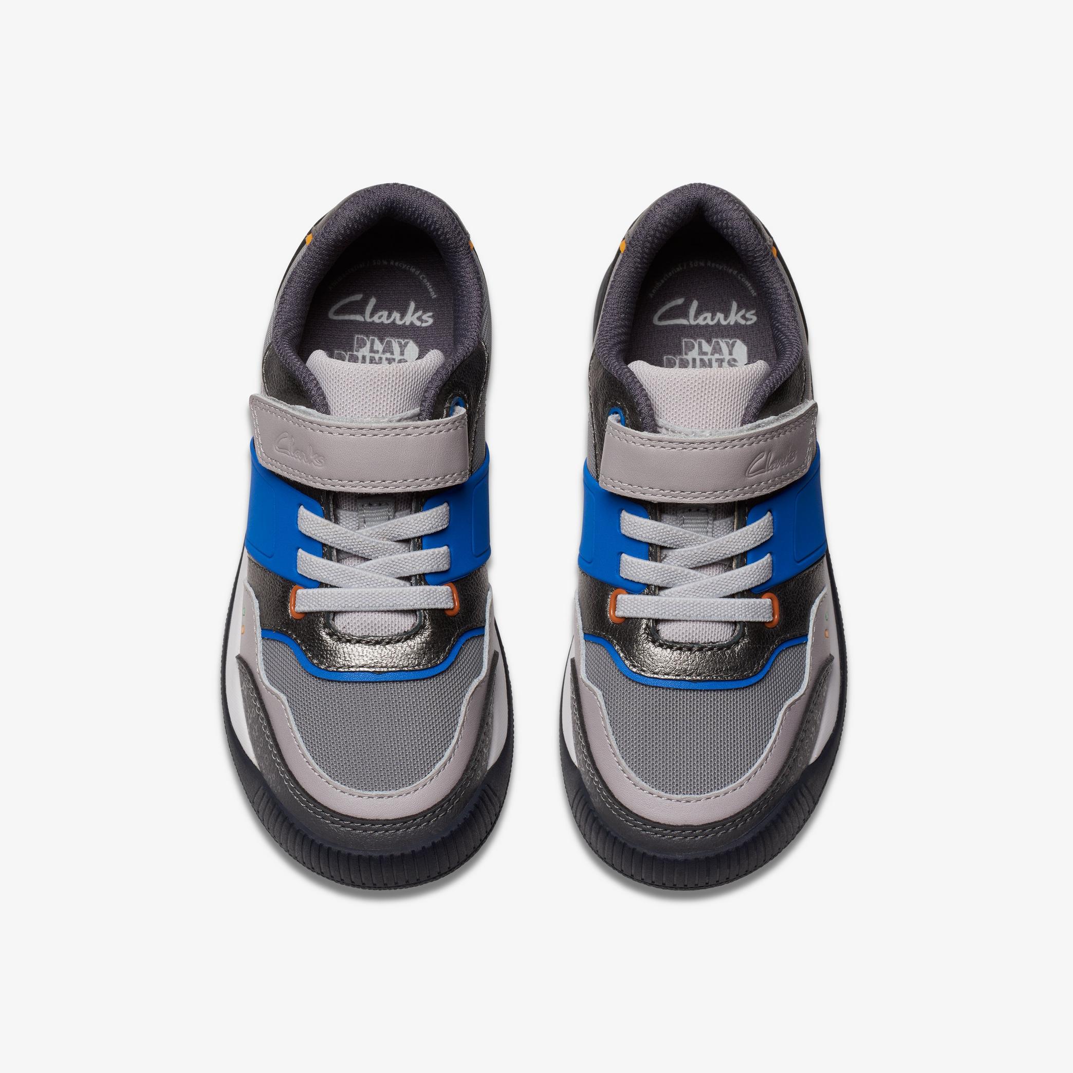 Lune Flex Kid Grey/Blue Trainers, view 6 of 7